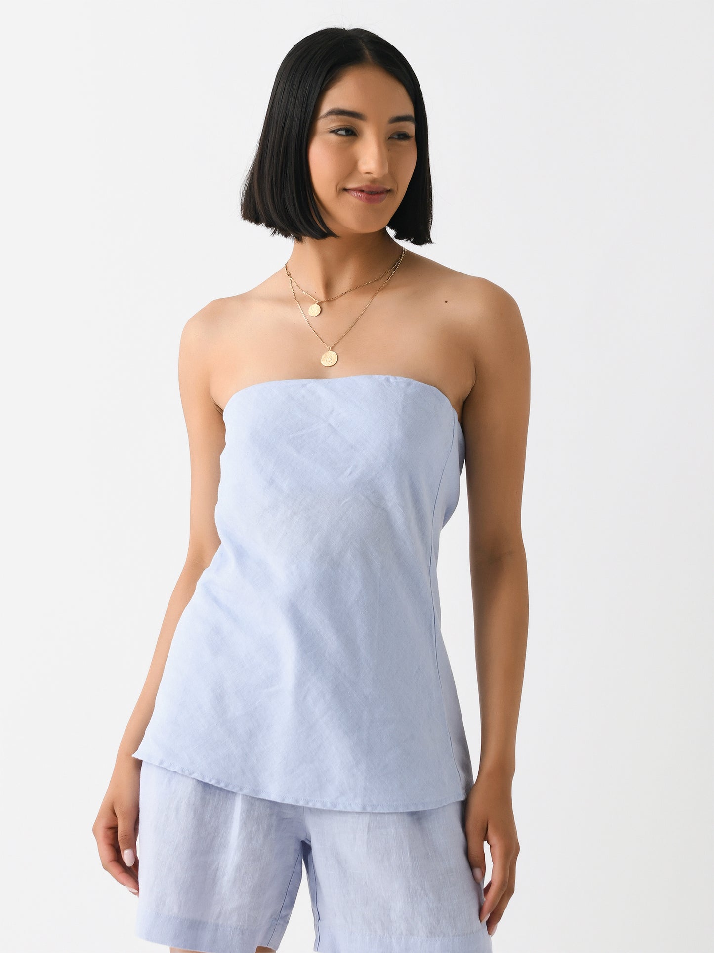DONNI. Women's The Linen Tube Top - Saint Bernard