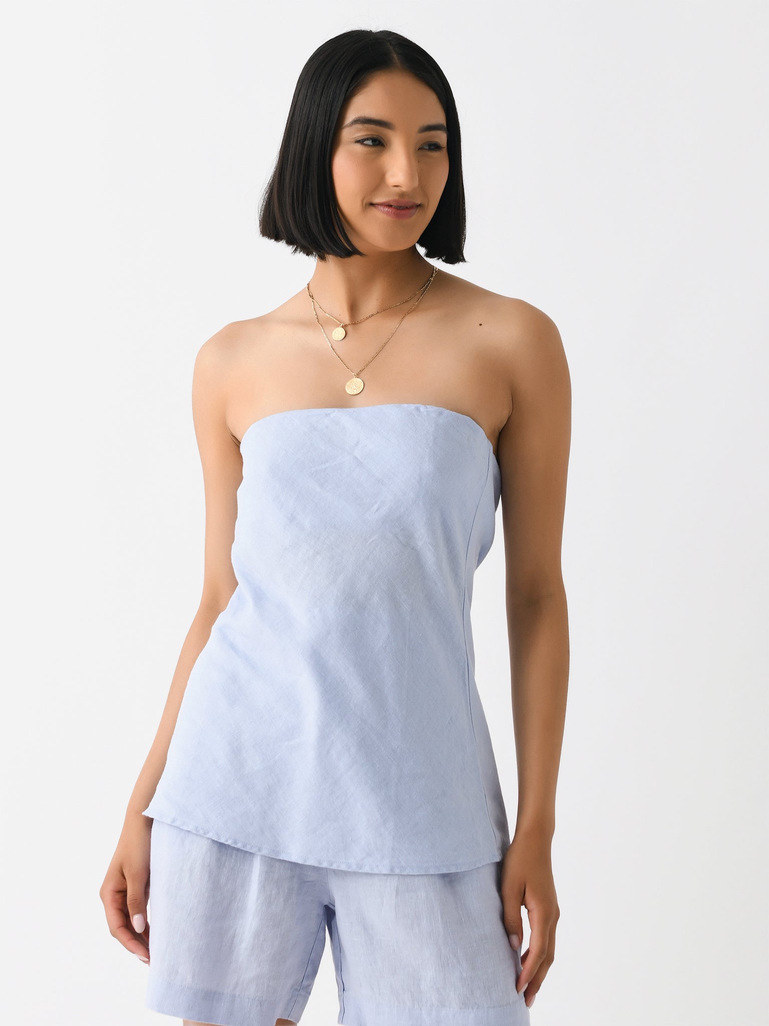 DONNI. Women's The Linen Tube Top - Saint Bernard