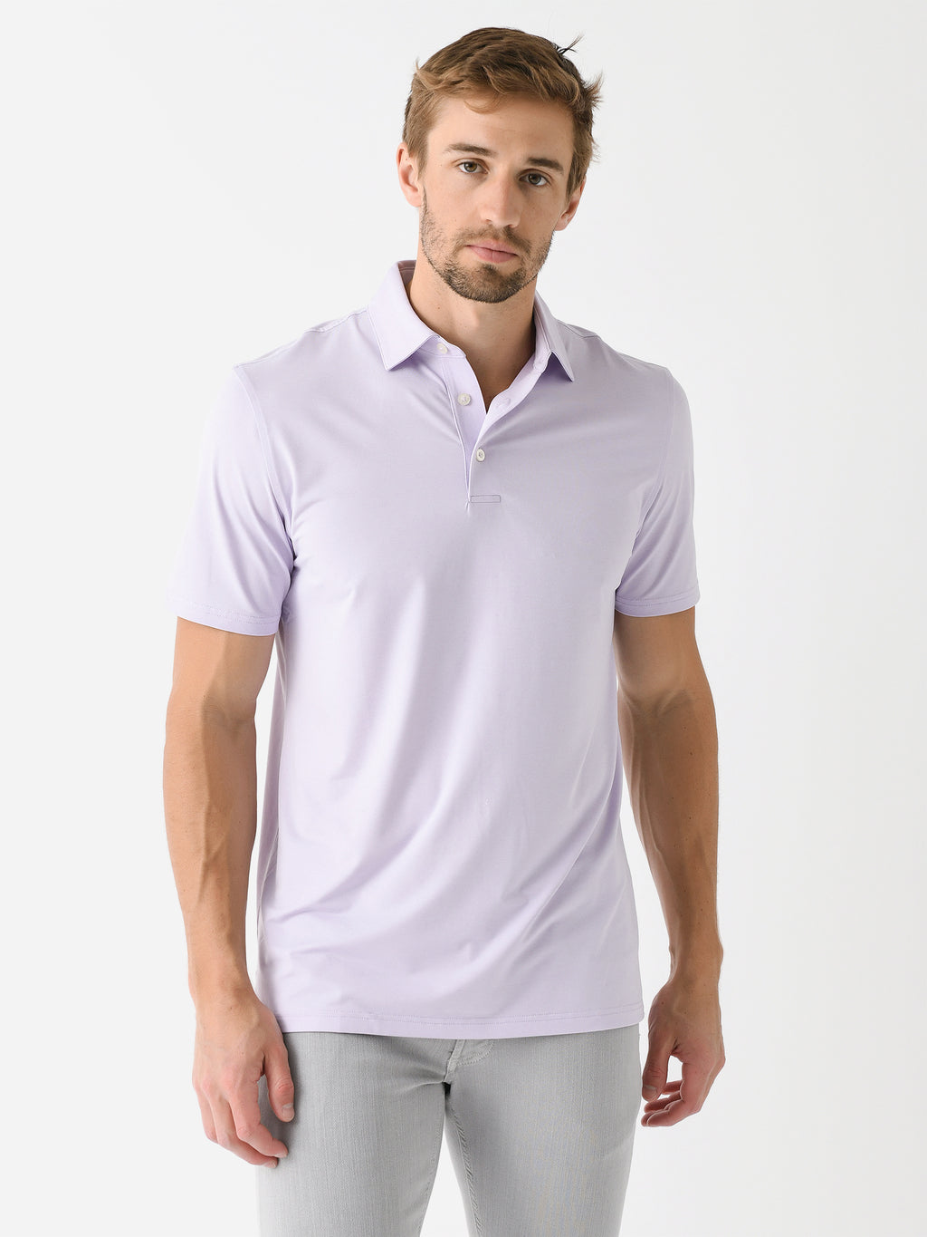 Southern Tide Men's Brrr°-eeze Heather Performance Polo - Saint Bernard