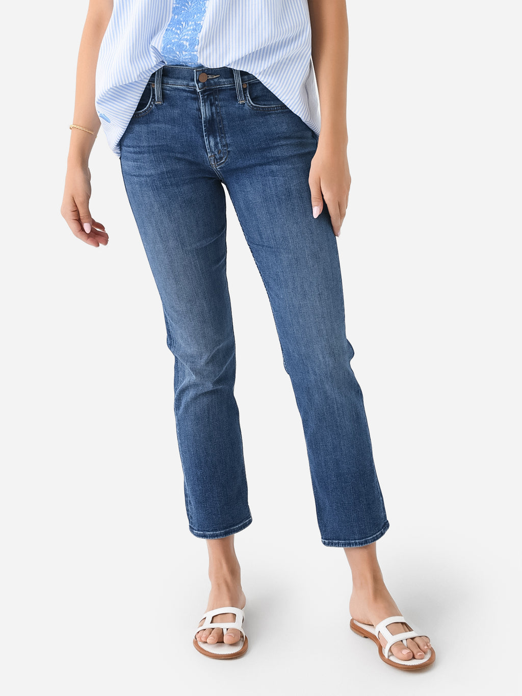 Mother Women's The Mid Rise Rider Ankle Jean - Saint Bernard