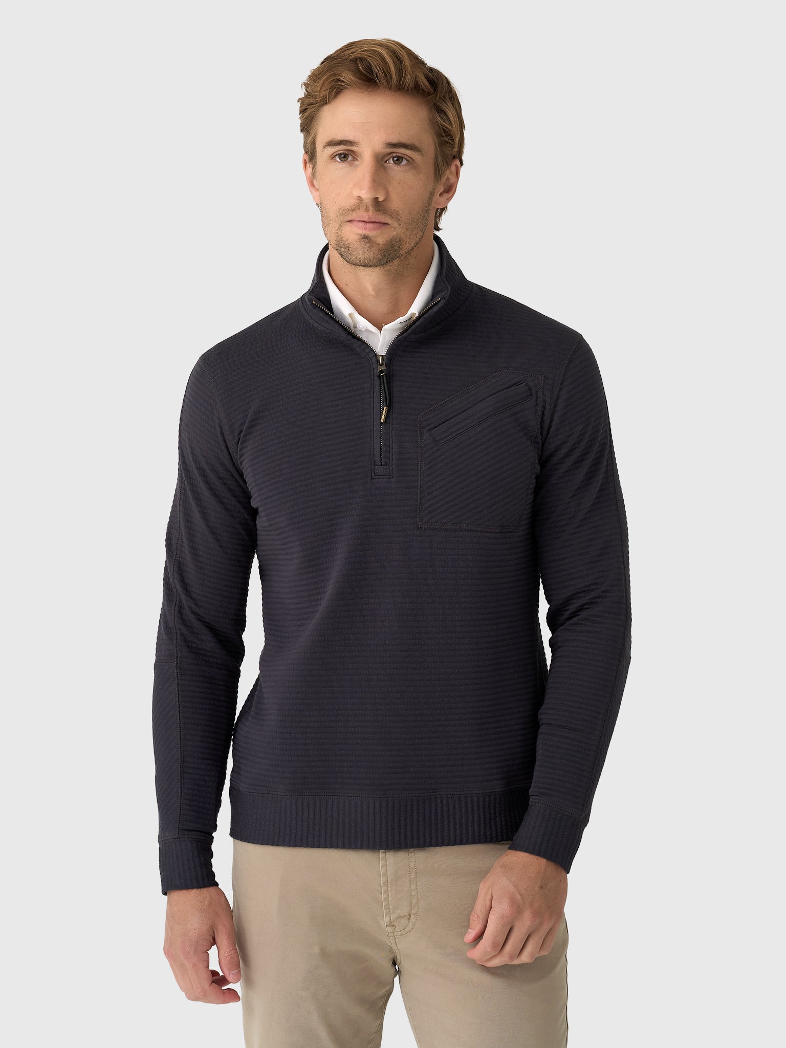 Billy Reid Men's Quilted Half-Zip - Saint Bernard