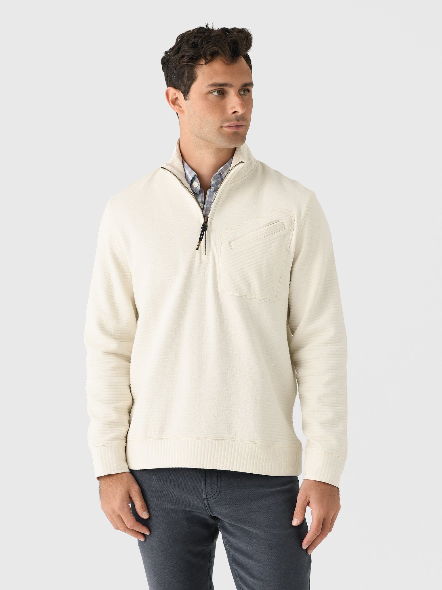 Billy Reid Men's Quilted Half-Zip - Saint Bernard
