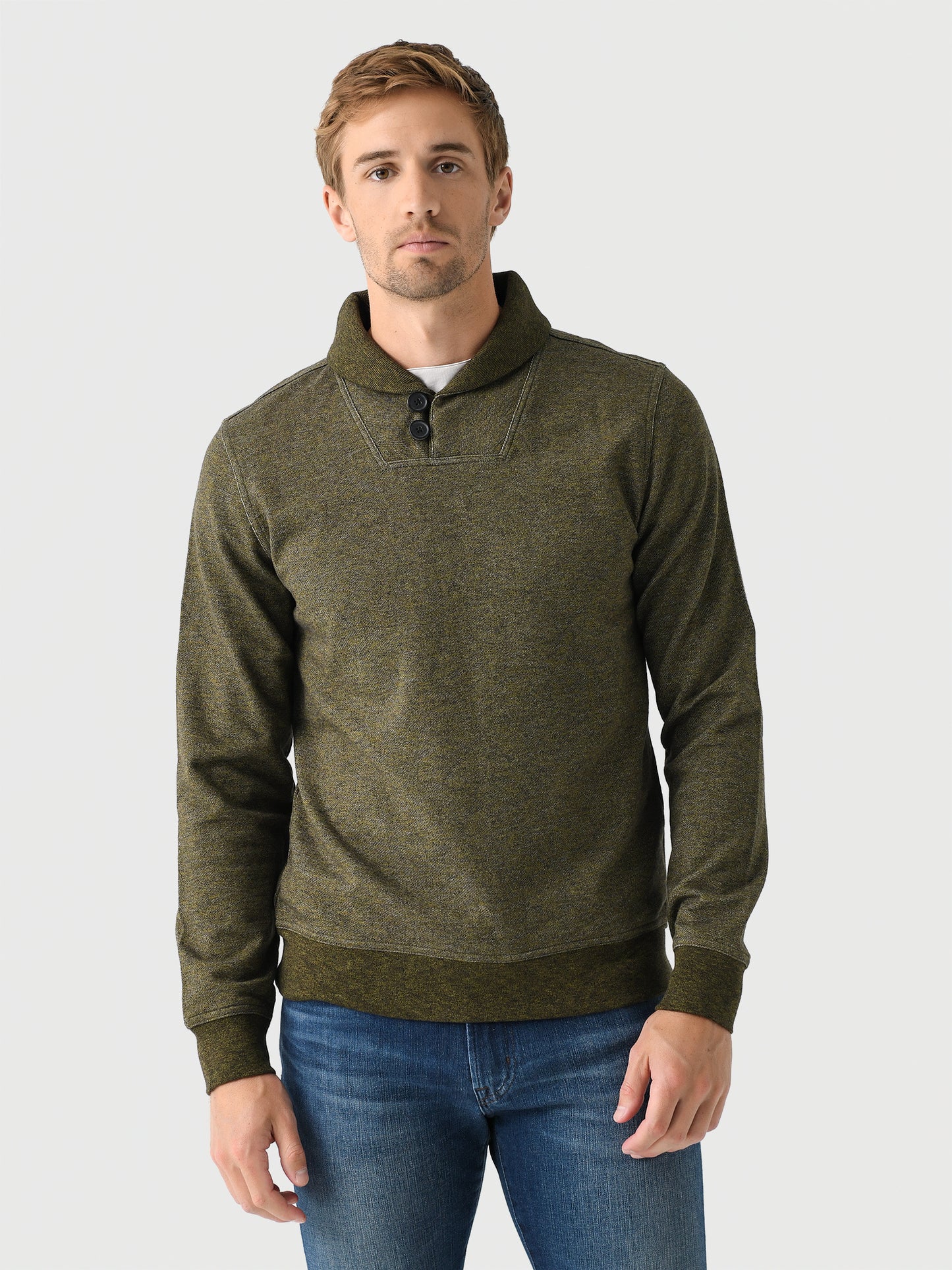 Billy Reid Men's Mouline Shawl Pullover - Saint Bernard