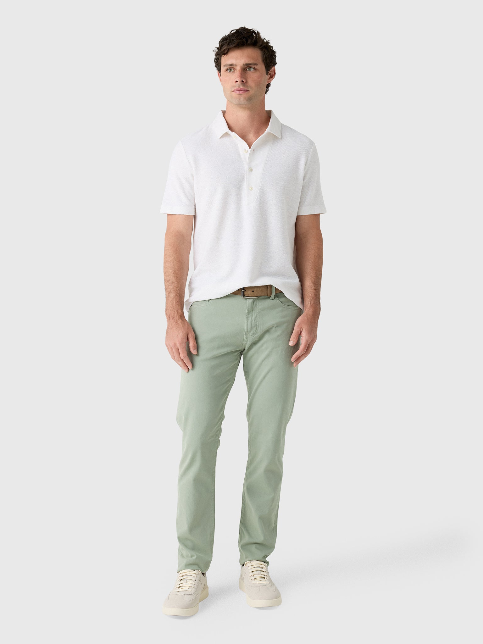 Billy Reid Men's Hemp Cotton Twill Polo