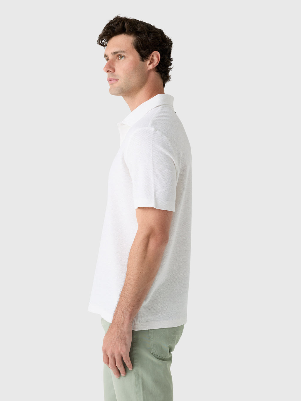 Billy Reid Men's Hemp Cotton Twill Polo