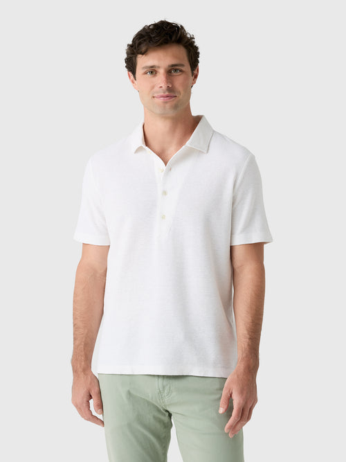 Billy Reid Men's Hemp Cotton Twill Polo
