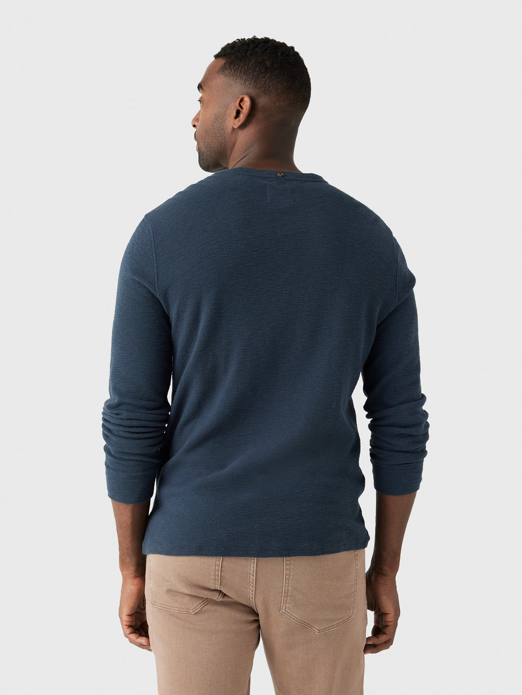 Billy Reid Men's Slub Tuck Henley Shirt