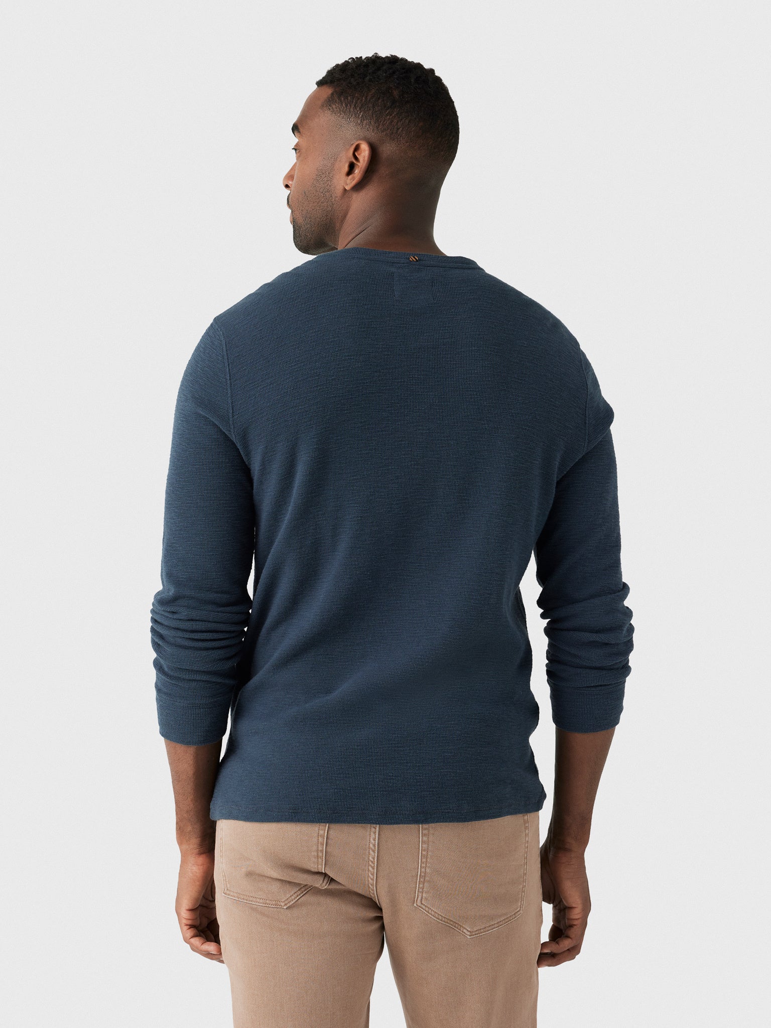 Billy Reid Men's Slub Tuck Henley Shirt