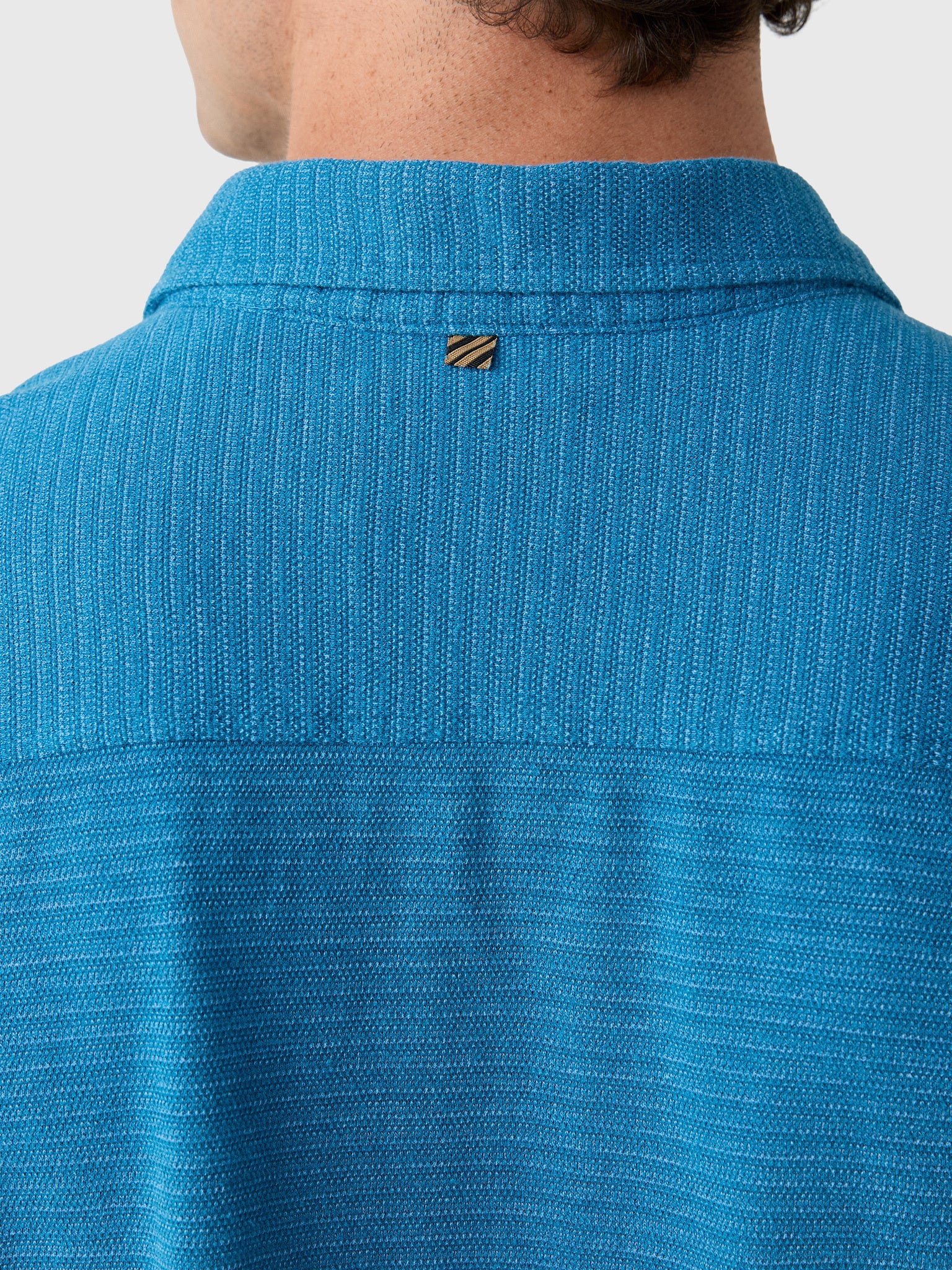 Billy Reid Men's Short Sleeve Textured Treme Knit Shirt - Saint Bernard