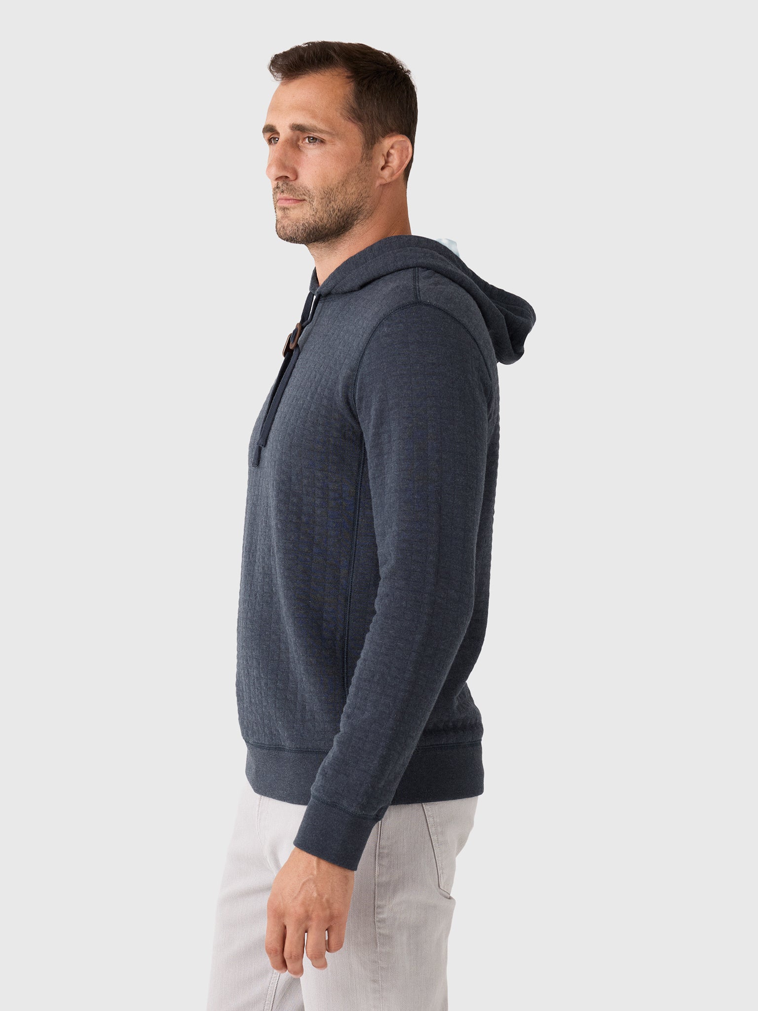 Billy Reid Men's Box Quilt Hoodie Pullover