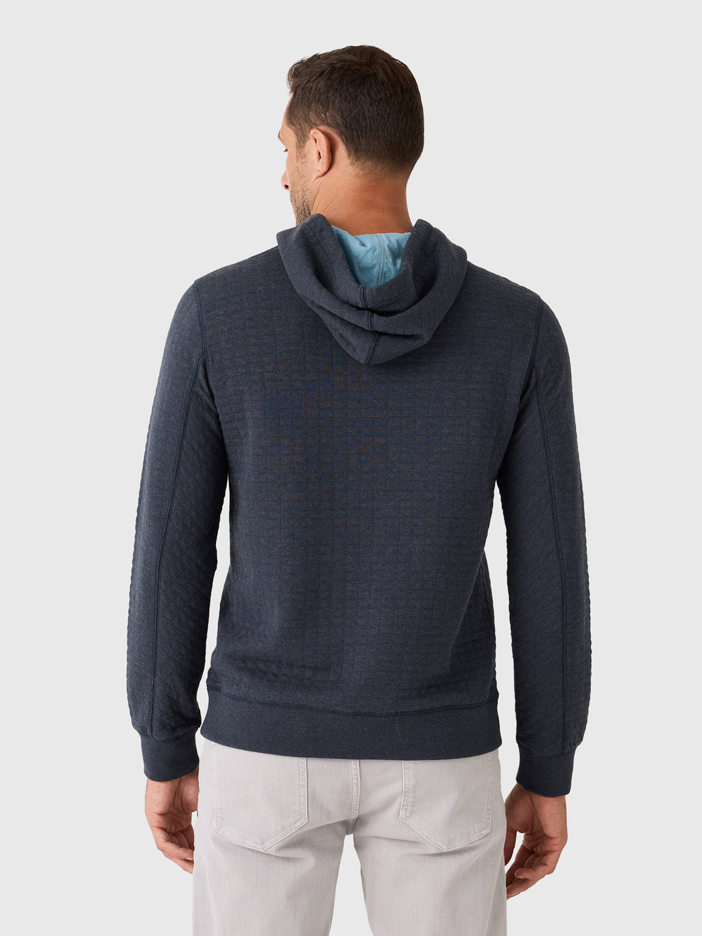 Billy Reid Men's Box Quilt Hoodie Pullover