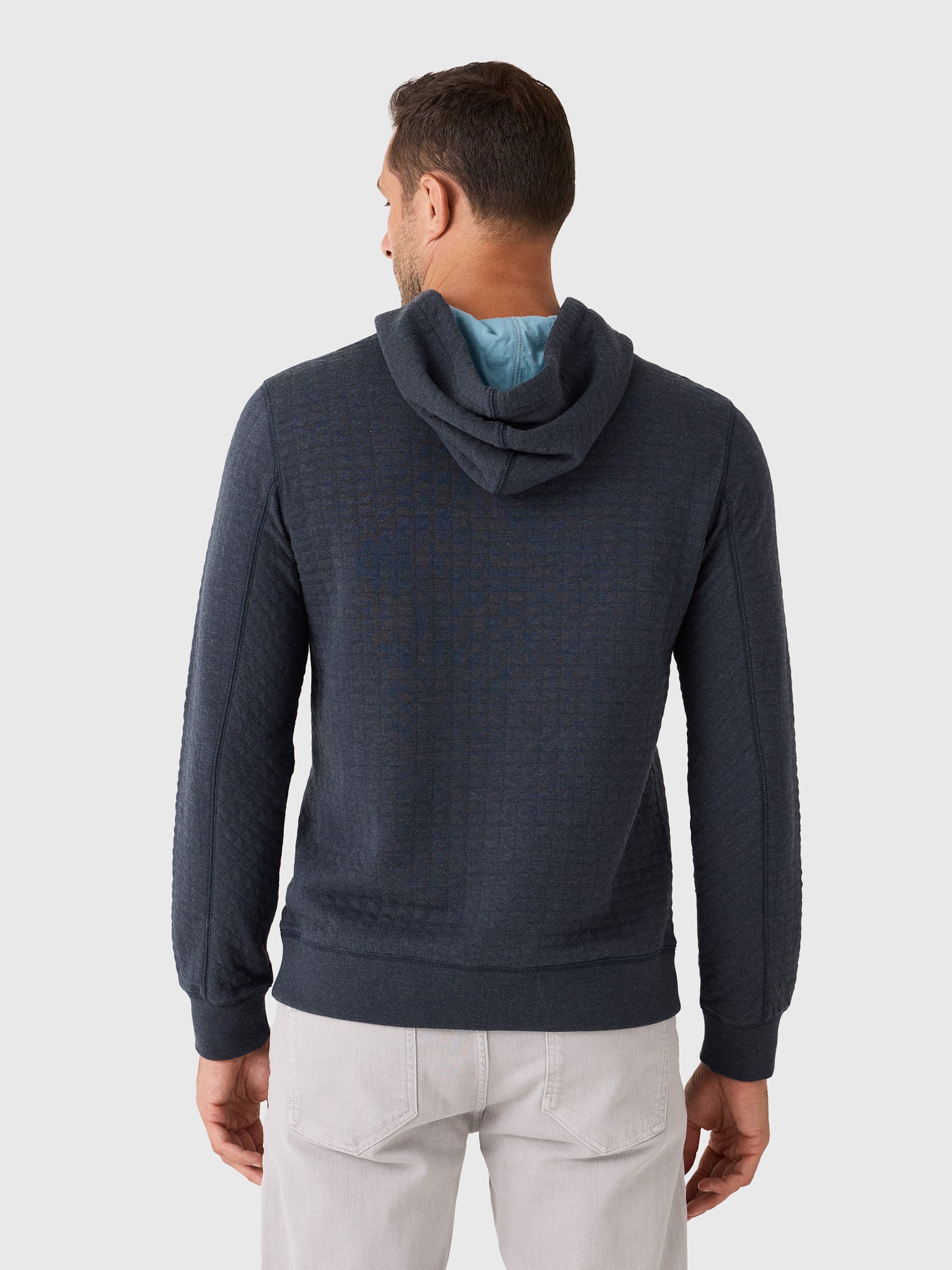 Billy Reid Men's Box Quilt Hoodie Pullover
