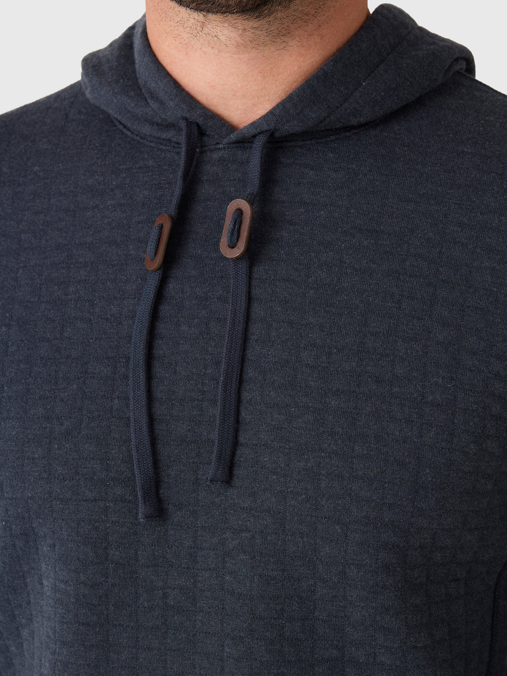Billy Reid Men's Box Quilt Hoodie Pullover