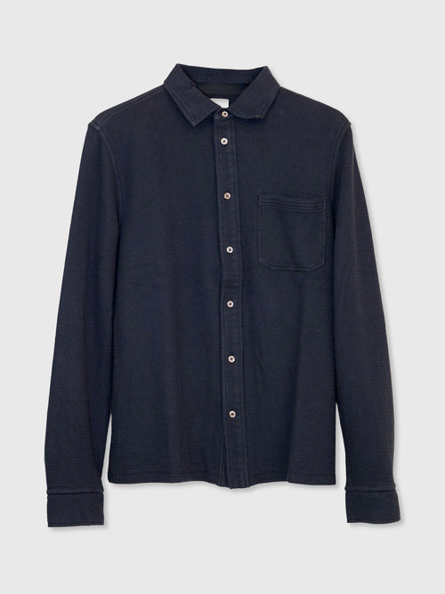 Billy Reid Men's Ladder Knit Tuscumbia Shirt - Saint Bernard