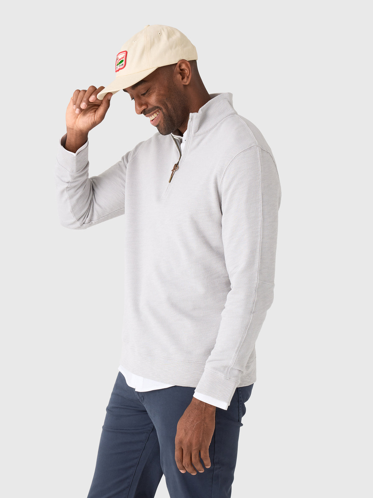 Billy Reid Men's French Terry Half-Zip Pullover - Saint Bernard