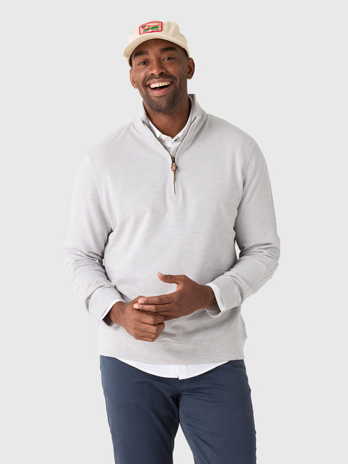 Billy Reid Men's French Terry Half-Zip Pullover - Saint Bernard