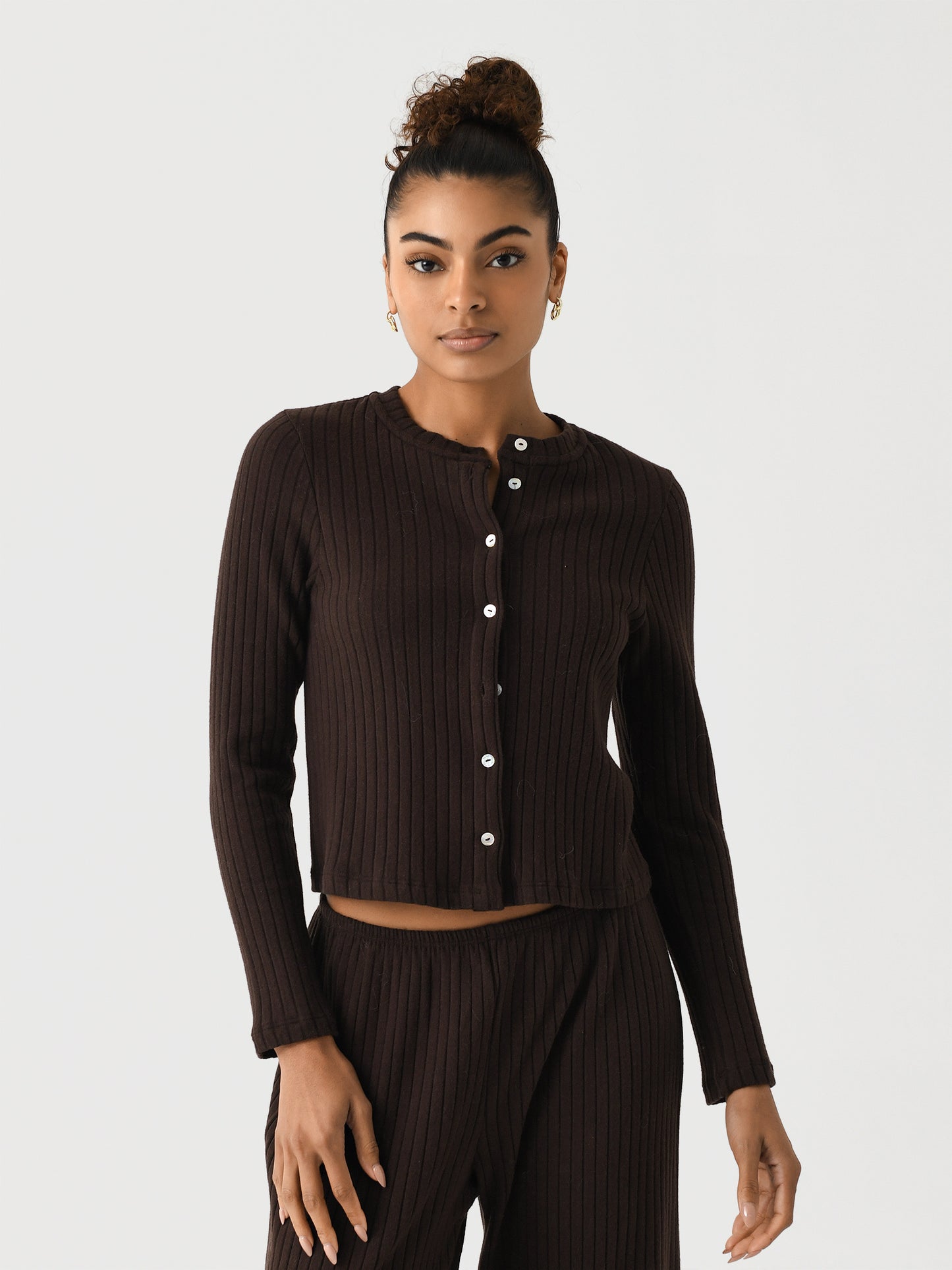 DONNI. Women's The Sweater Rib Cardi - Saint Bernard