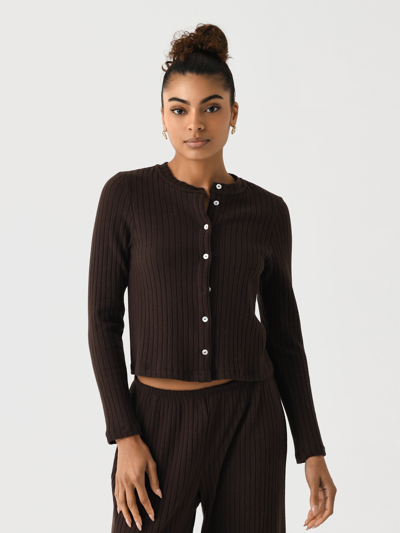 DONNI. Women's The Sweater Rib Cardi - Saint Bernard