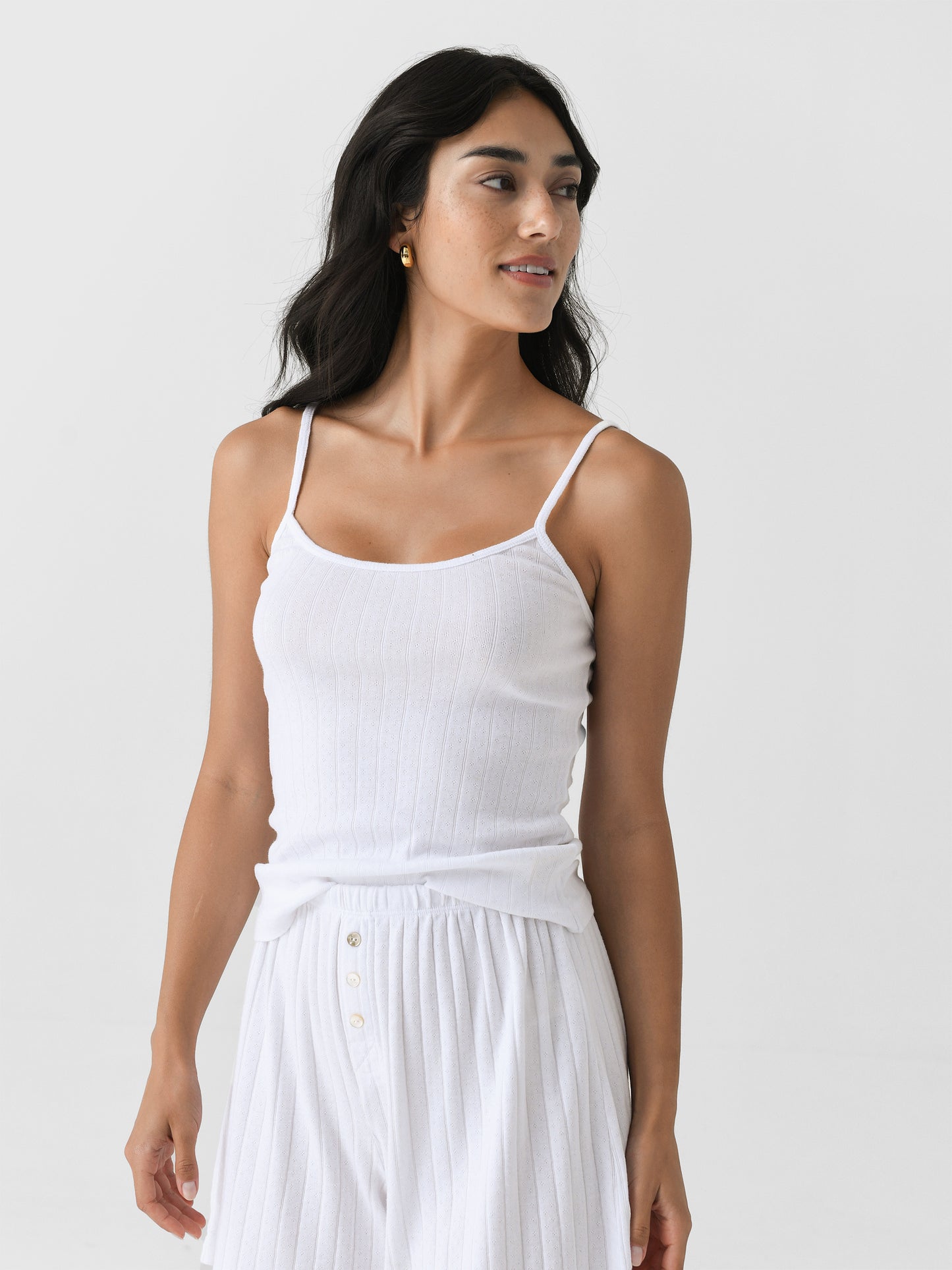 DONNI. Women's The Pointelle Cami Tank - Saint Bernard