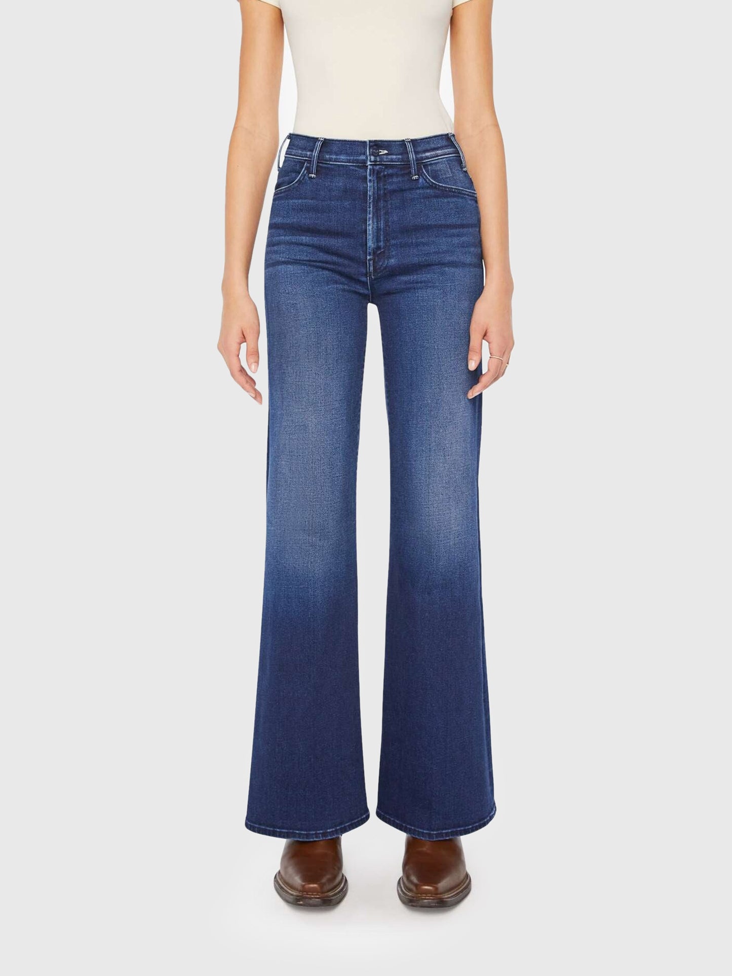 Mother Women's The Hustler Roller Sneak Jean - Saint Bernard