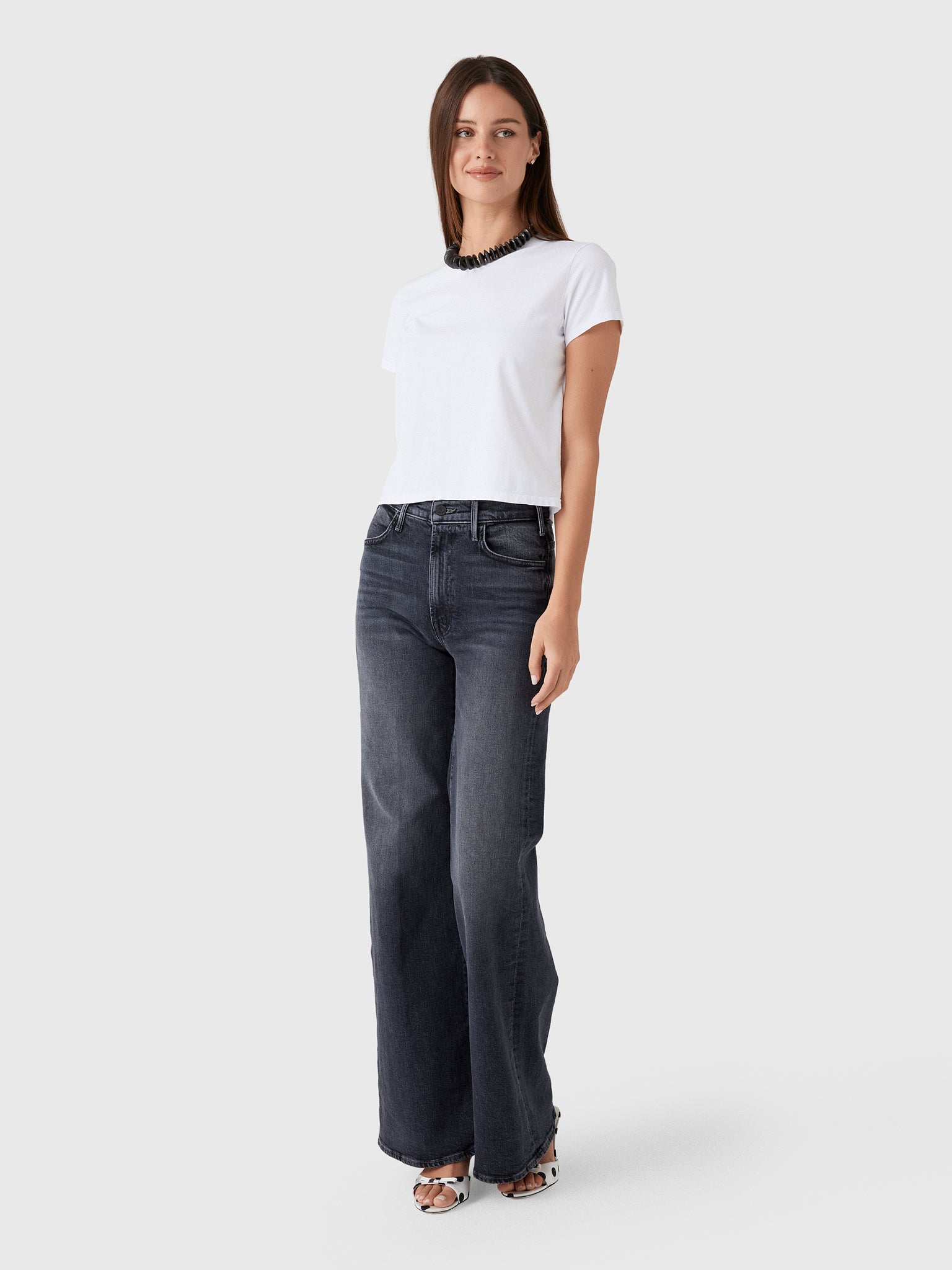 Mother Women's The Hustler Roller Sneak Jean - Saint Bernard