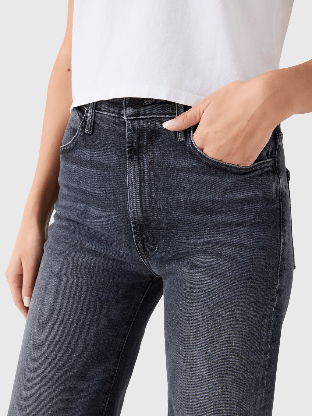 Mother Women's The Hustler Roller Sneak Jean - Saint Bernard
