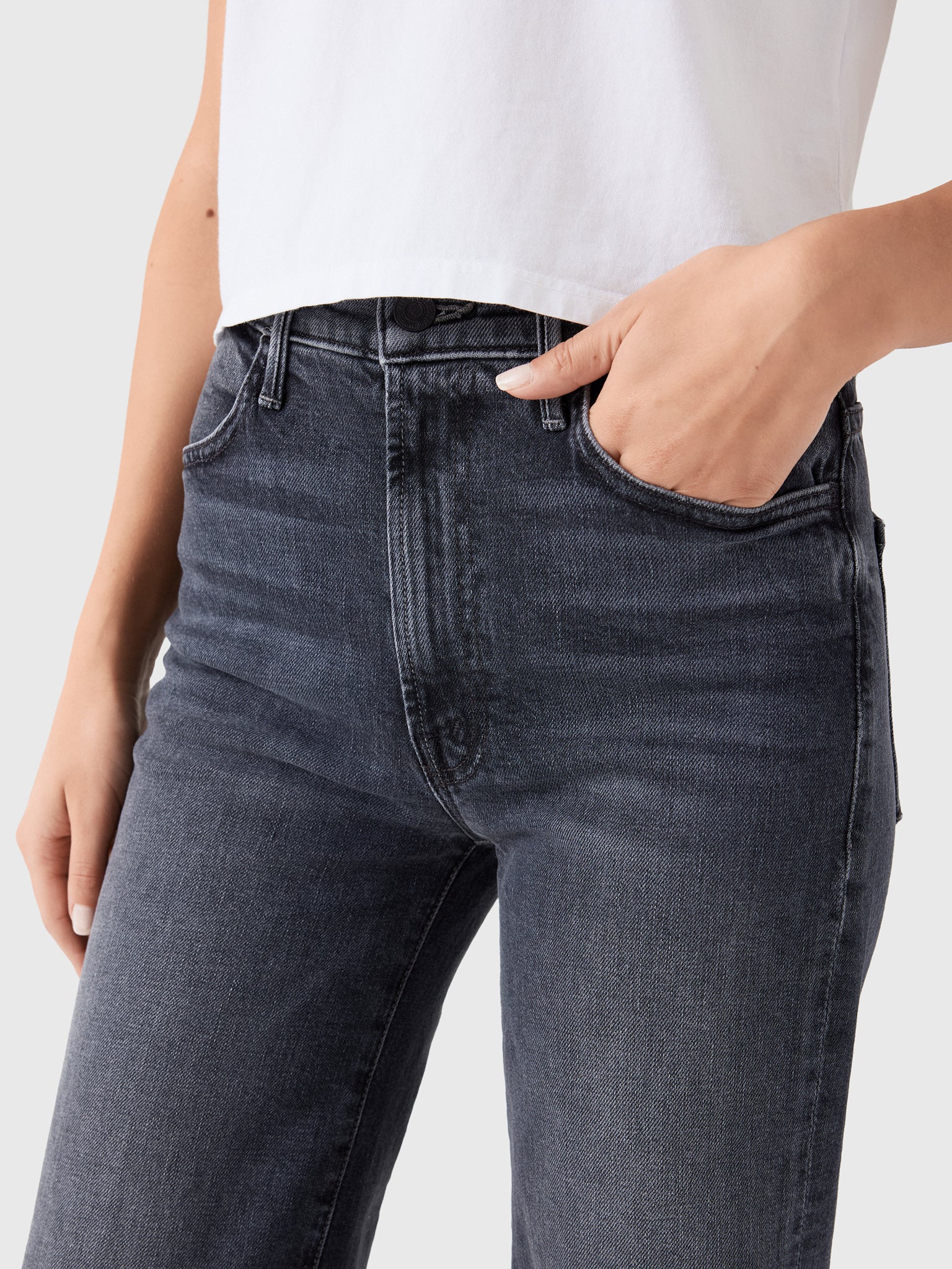 Mother Women's The Hustler Roller Sneak Jean - Saint Bernard