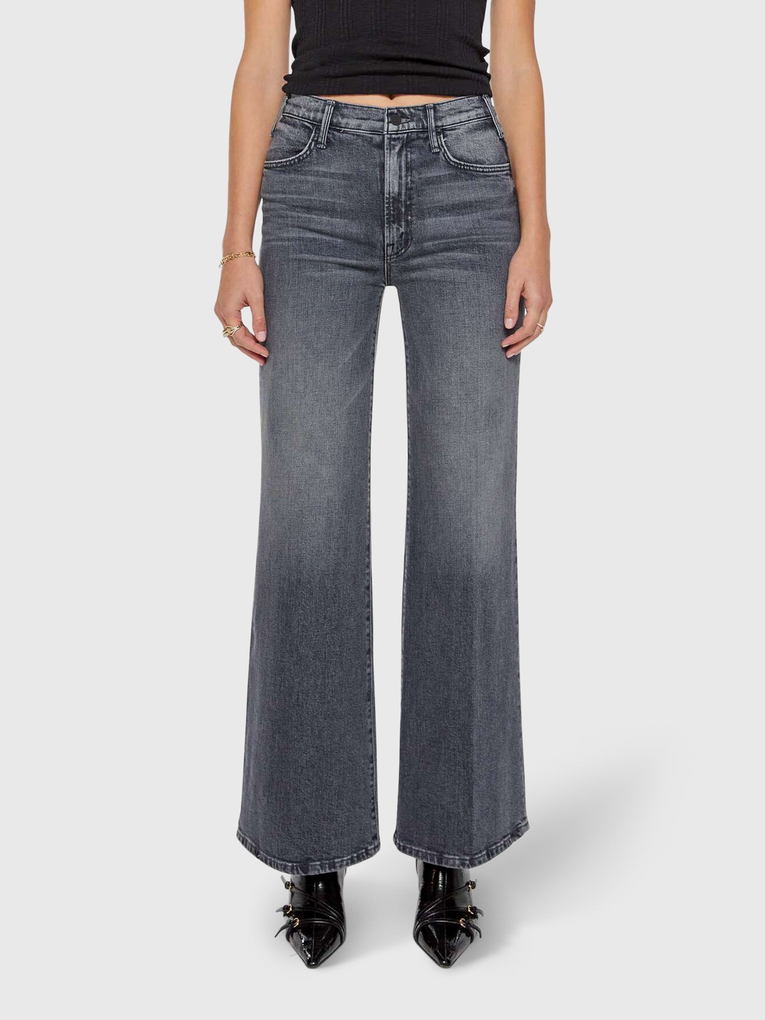Mother Women's The Hustler Roller Sneak Jean - Saint Bernard