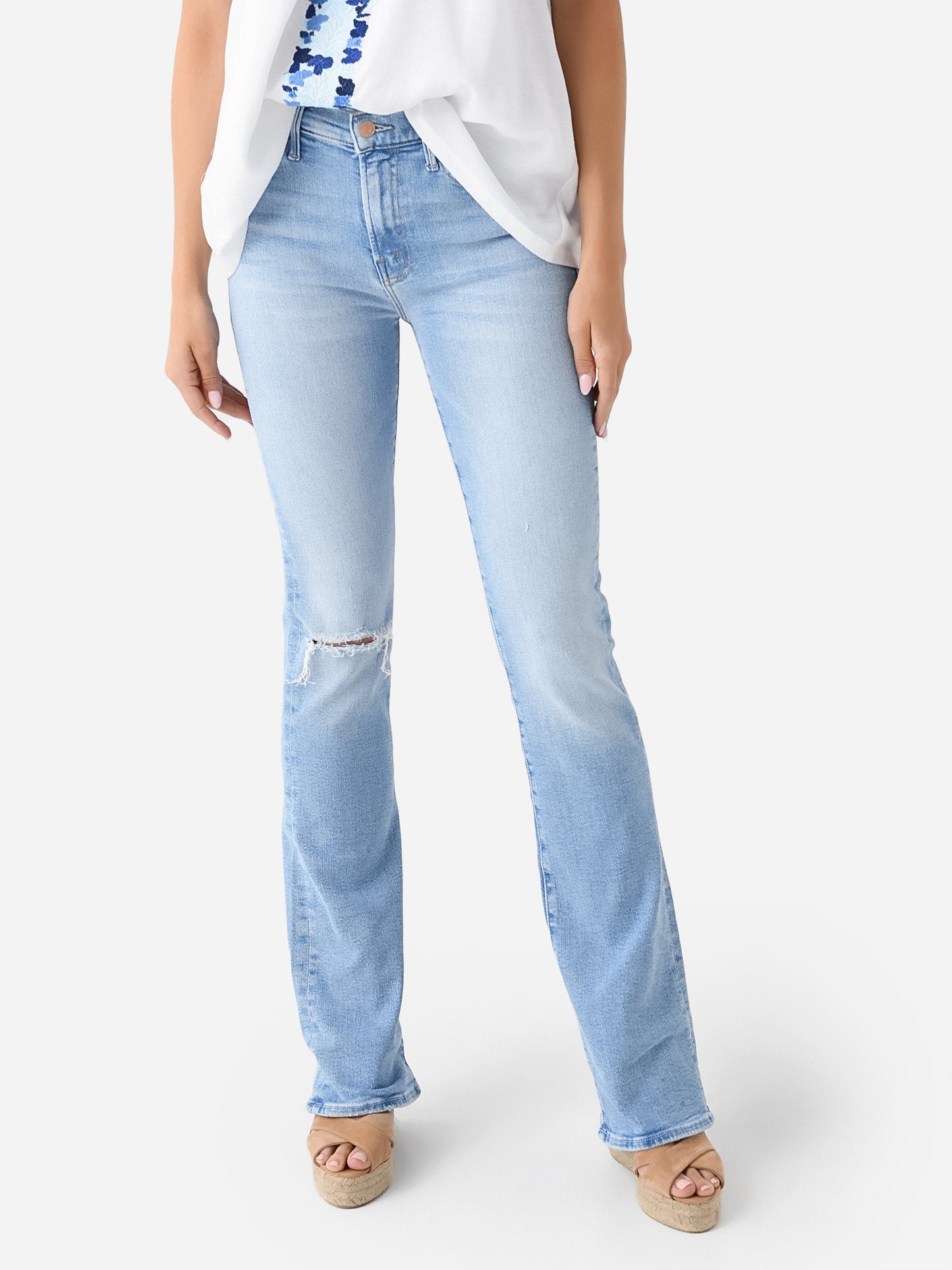 Mother Women's The Outsider Heel Jean - Saint Bernard