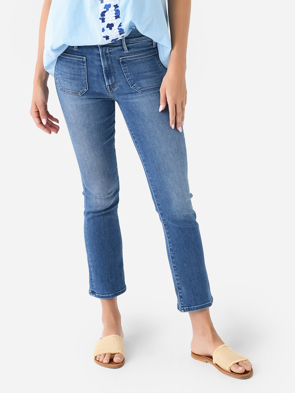 Mother Women's The Patch Pocket Insider Ankle Jean - Saint Bernard