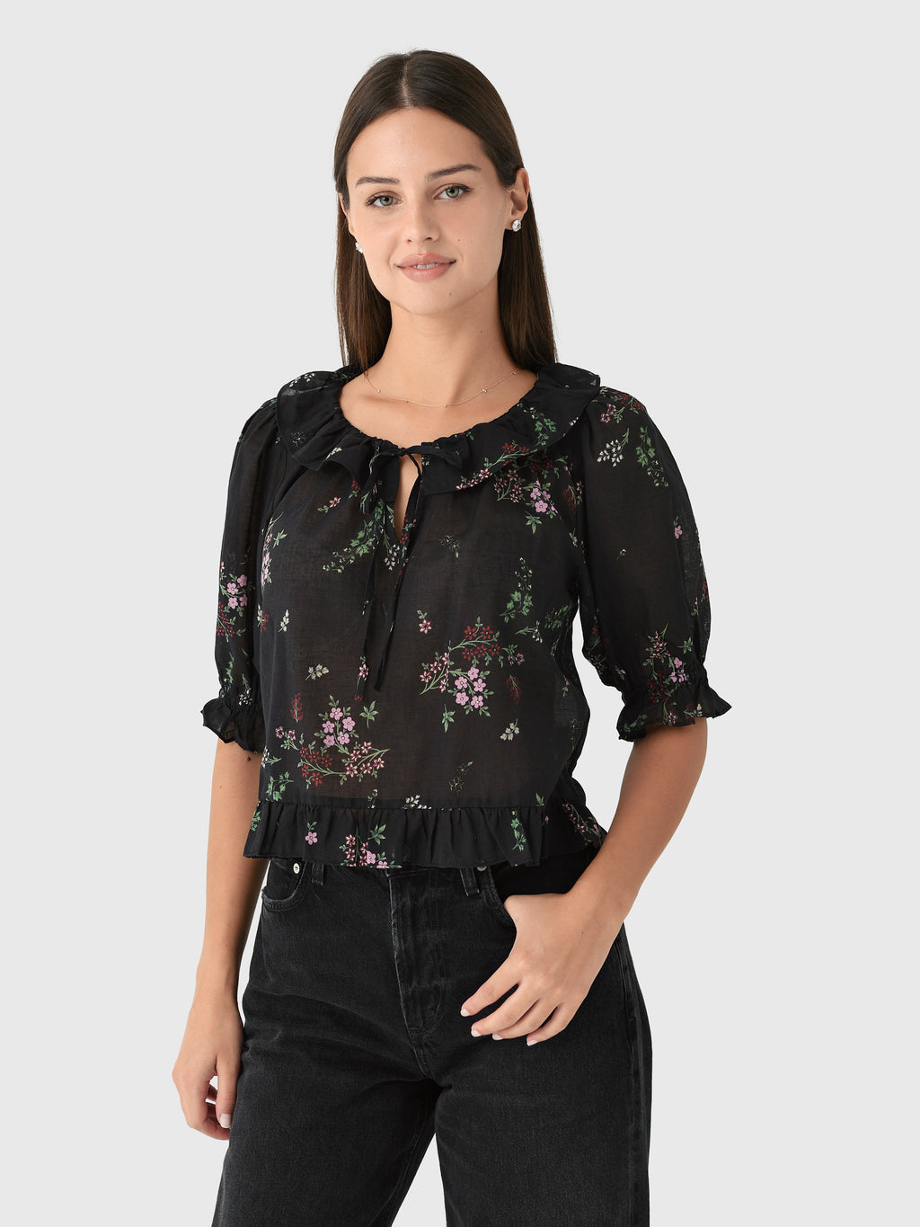 Ciao Lucia Women's Thora Cotton Voile Top - Saint Bernard