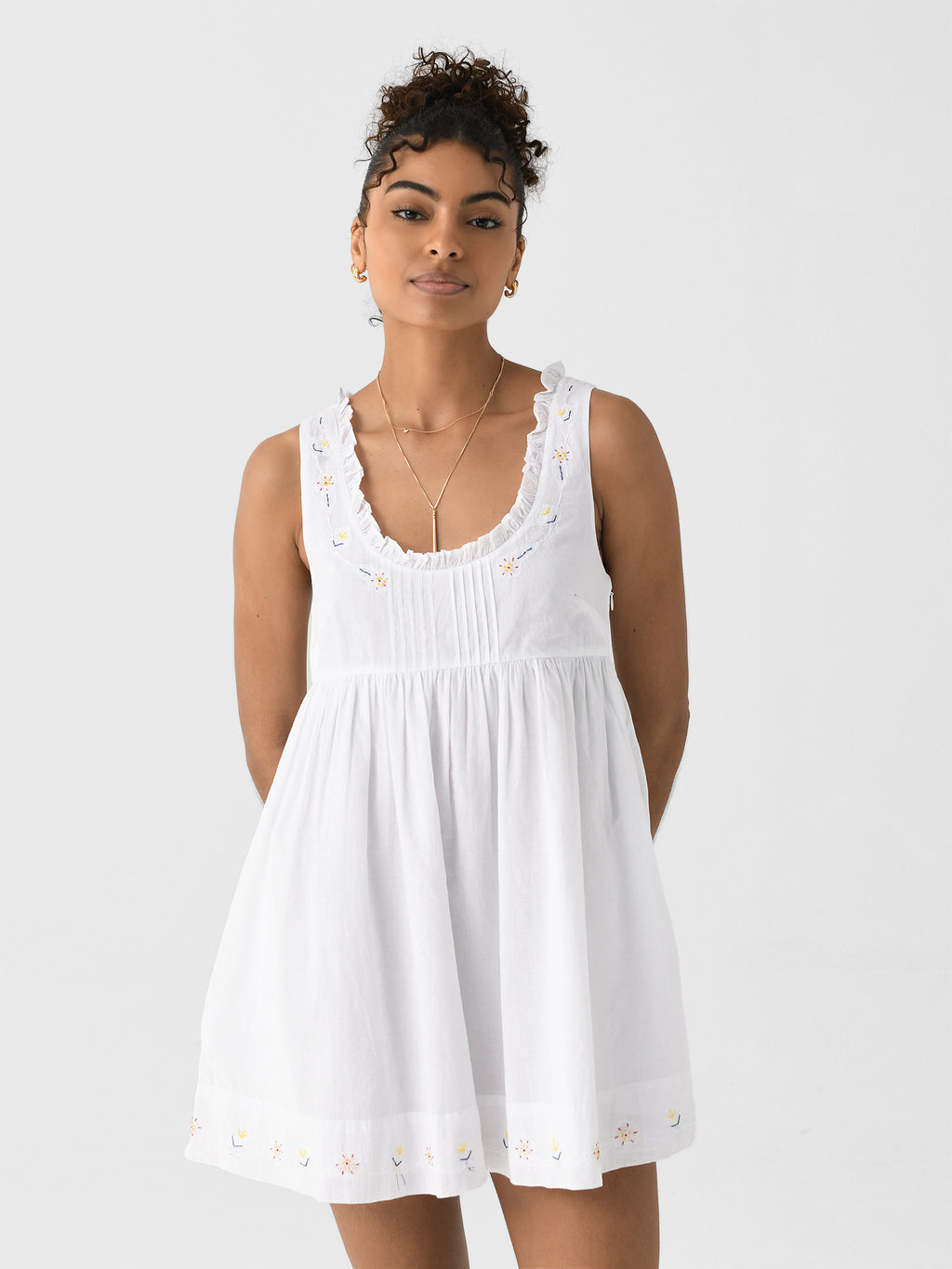 Ciao Lucia Women's Meissa Floral Embroidered Dress - Saint Bernard