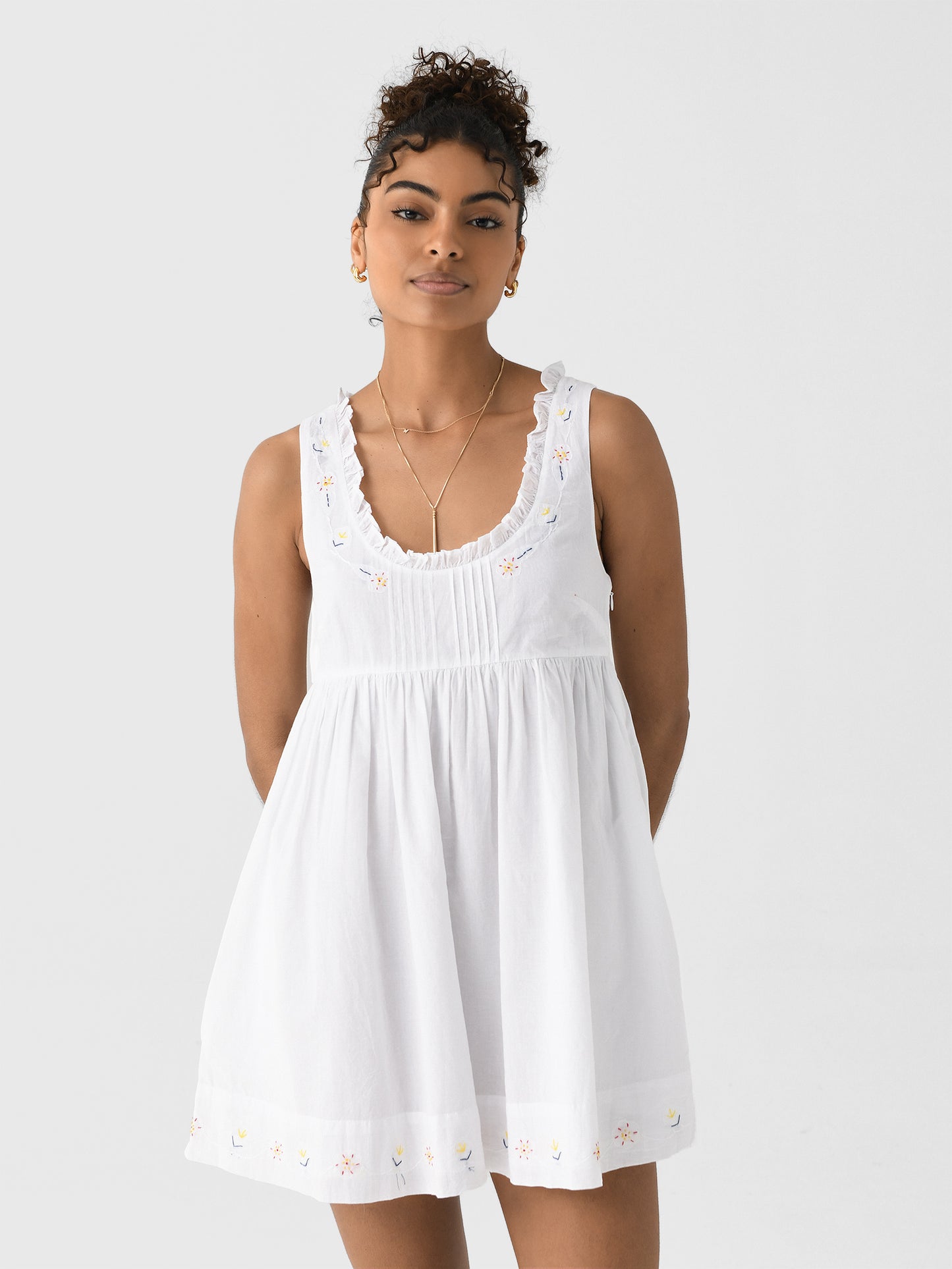 Ciao Lucia Women's Meissa Floral Embroidered Dress - Saint Bernard