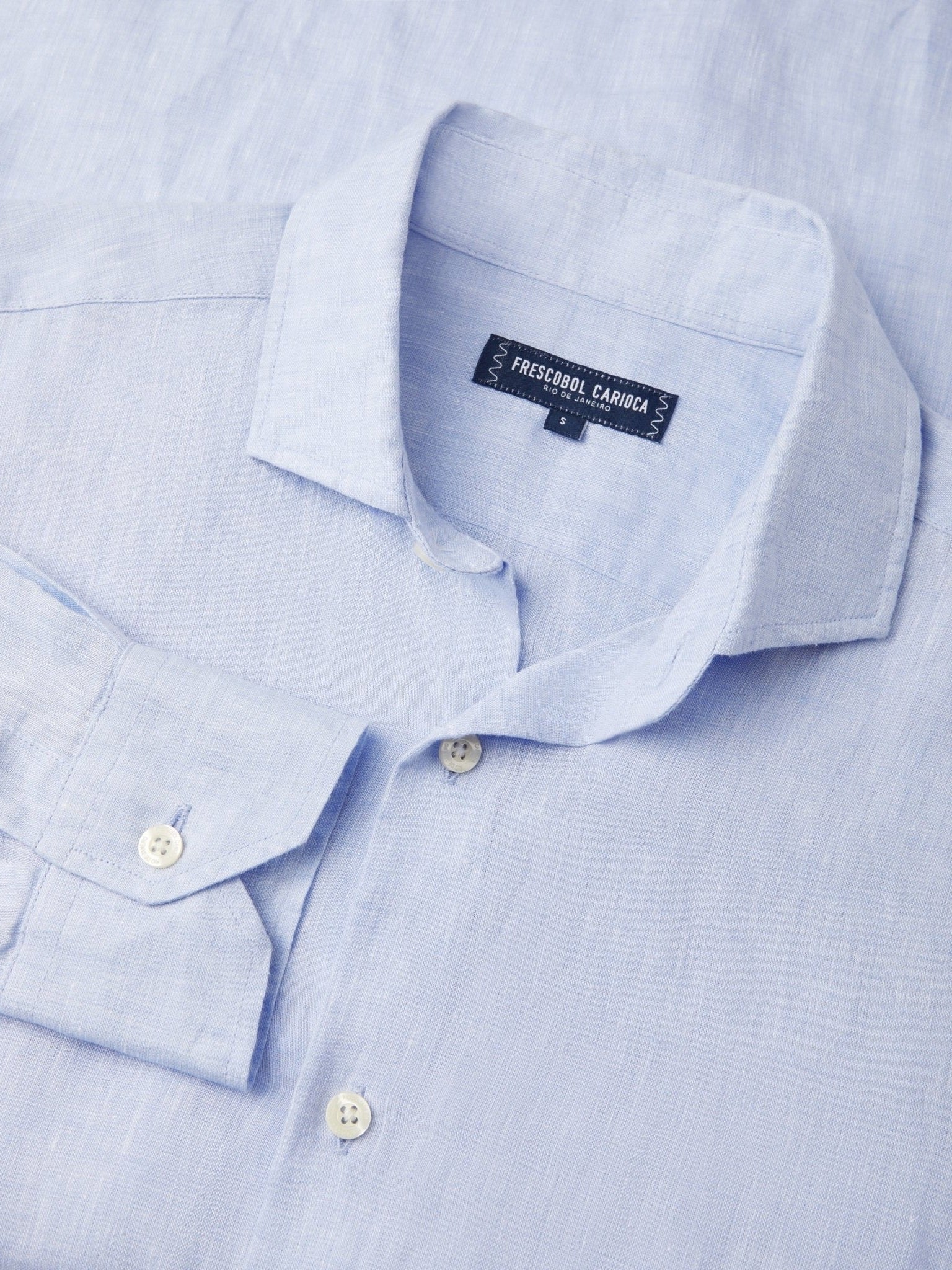 Frescobol Carioca Men's Antonio Linen Shirt - Saint Bernard