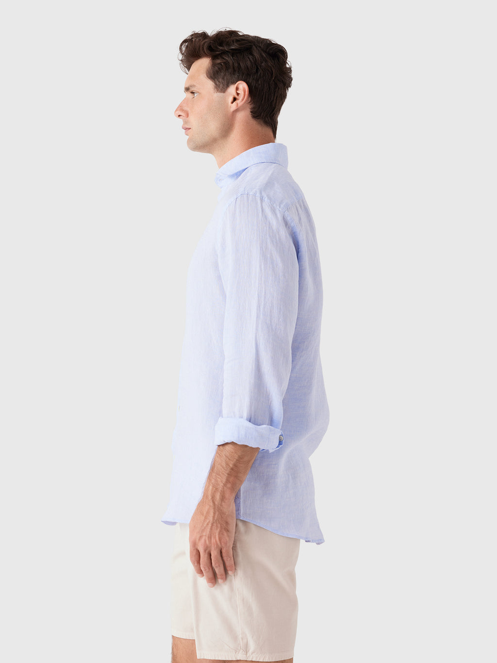 Frescobol Carioca Men's Antonio Linen Shirt - Saint Bernard