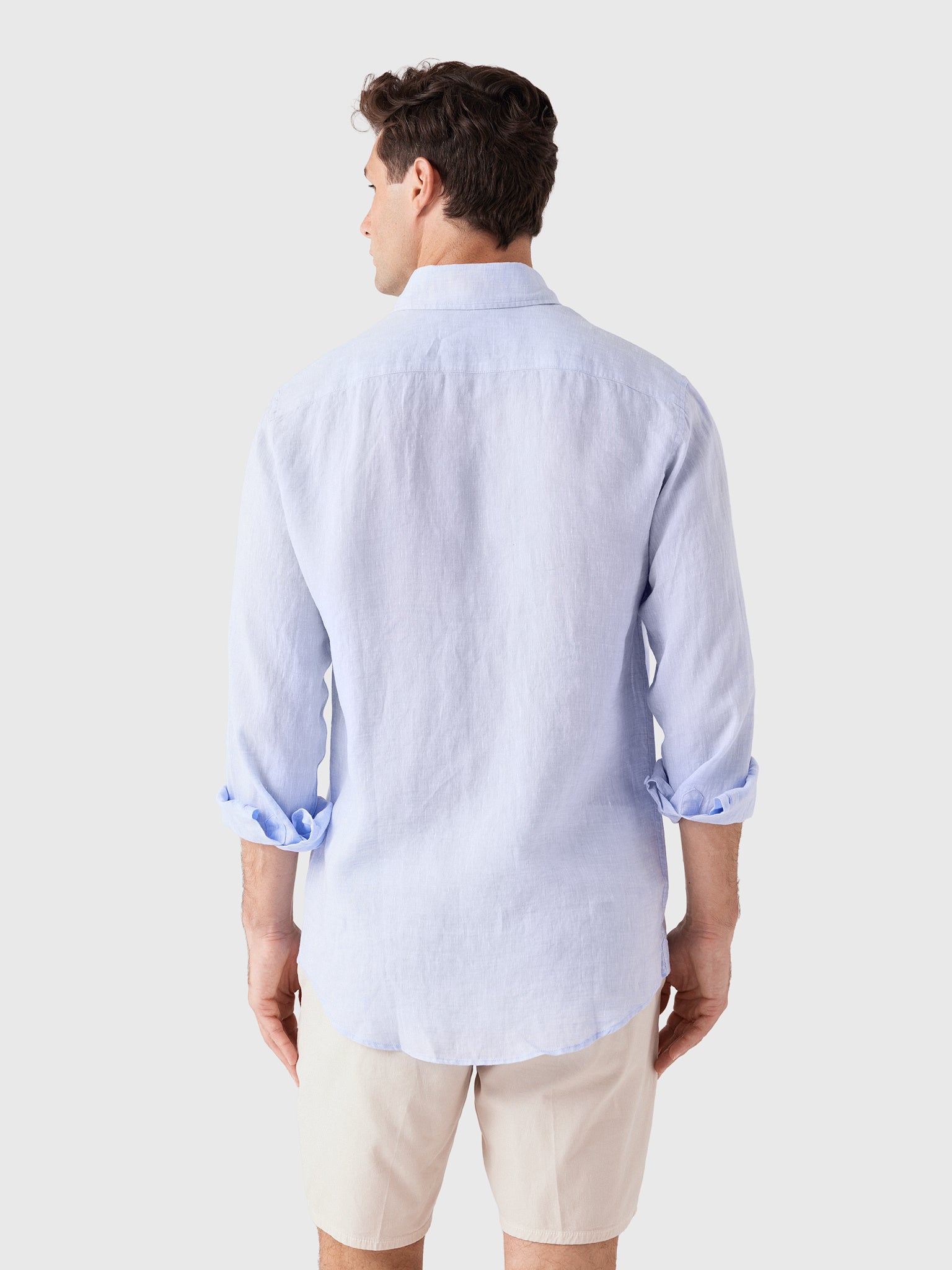 Frescobol Carioca Men's Antonio Linen Shirt - Saint Bernard