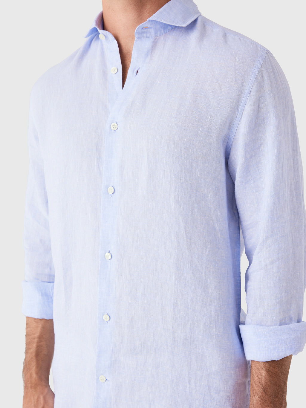 Frescobol Carioca Men's Antonio Linen Shirt - Saint Bernard