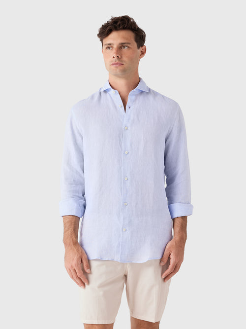 Frescobol Carioca Men's Antonio Linen Shirt