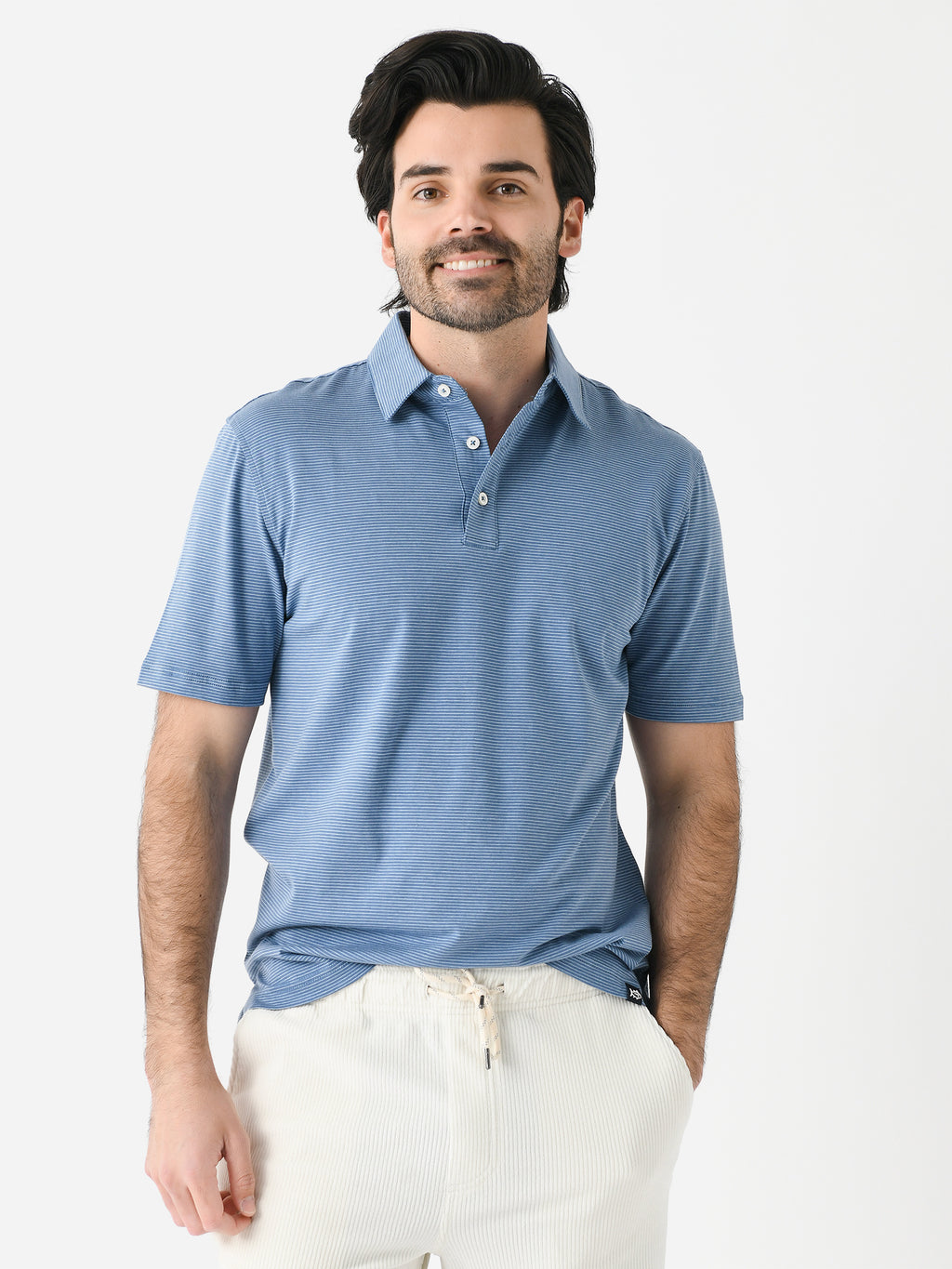 Southern Tide Men's The Seaport Davenport Stripe Polo - Saint Bernard