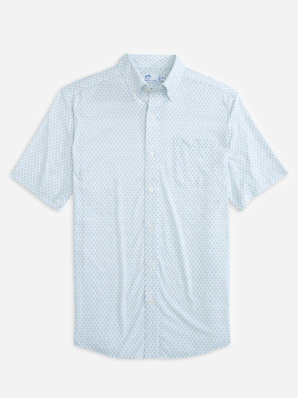 Southern Tide Men's Brrr° Intercoastal Floral To See Short Sleeve Sport Shirt - Saint Bernard