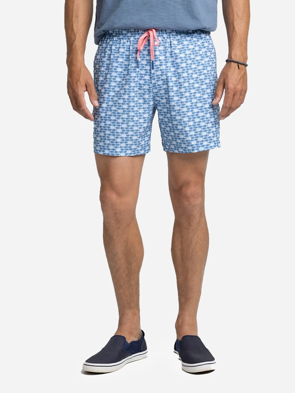 Southern Tide Men's Heather Skipping Jacks Swim Trunk - Saint Bernard