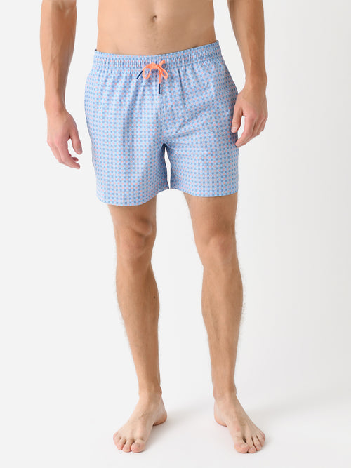 Southern Tide Men's White Lotus Swim Trunk