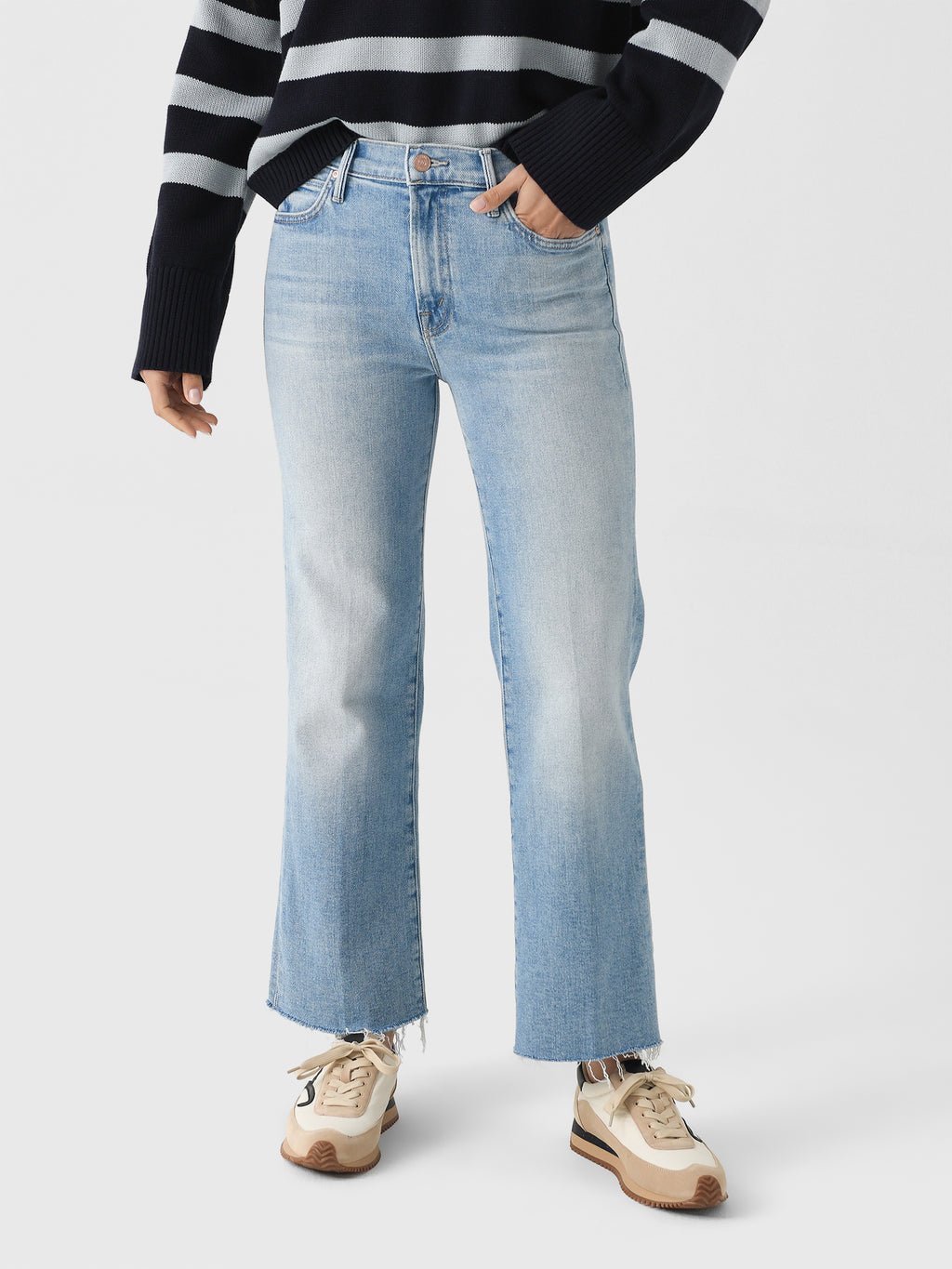 Mother Women's The Kick It Ankle Fray Jean - Saint Bernard