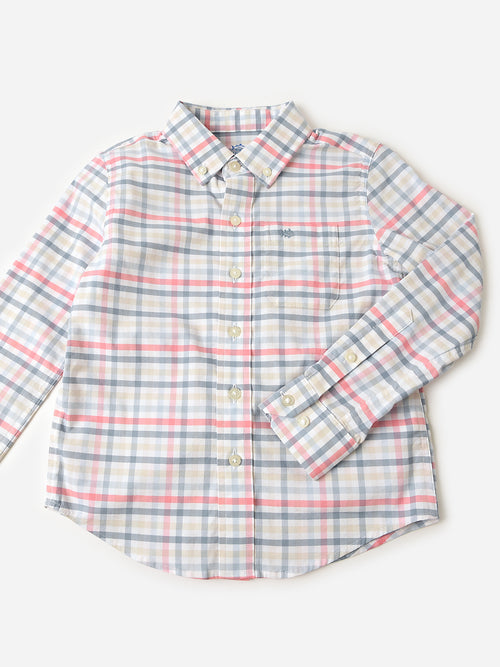 Southern Tide Boys' Coastal Passage Pelham Gingham Plaid Long Sleeve Shirt