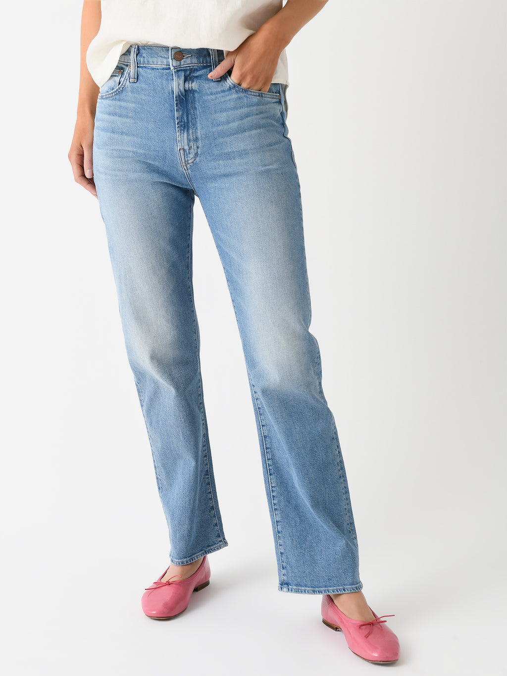 Mother Women's The Ditcher Zip Flood Jean - Saint Bernard