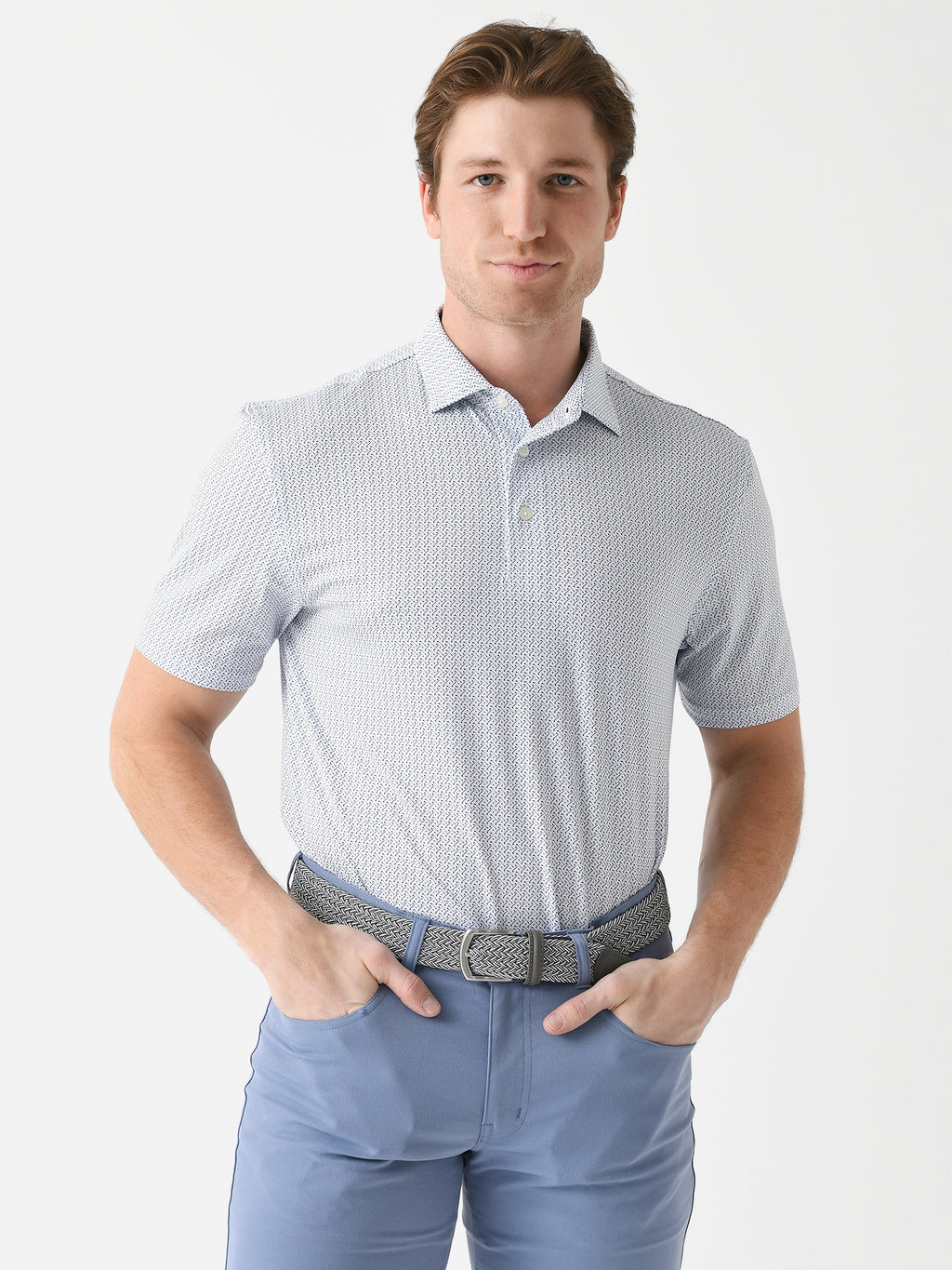 Southern Tide Men's Driver Clubbin It Printed Polo - Saint Bernard