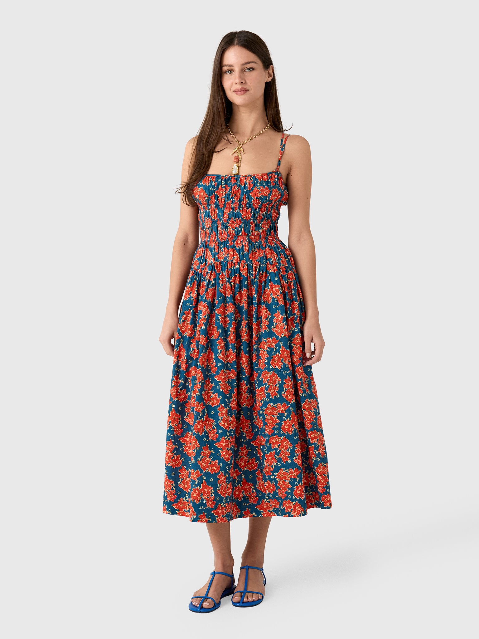 Ciao Lucia Women's Volta Cotton Shirting Dress - Saint Bernard