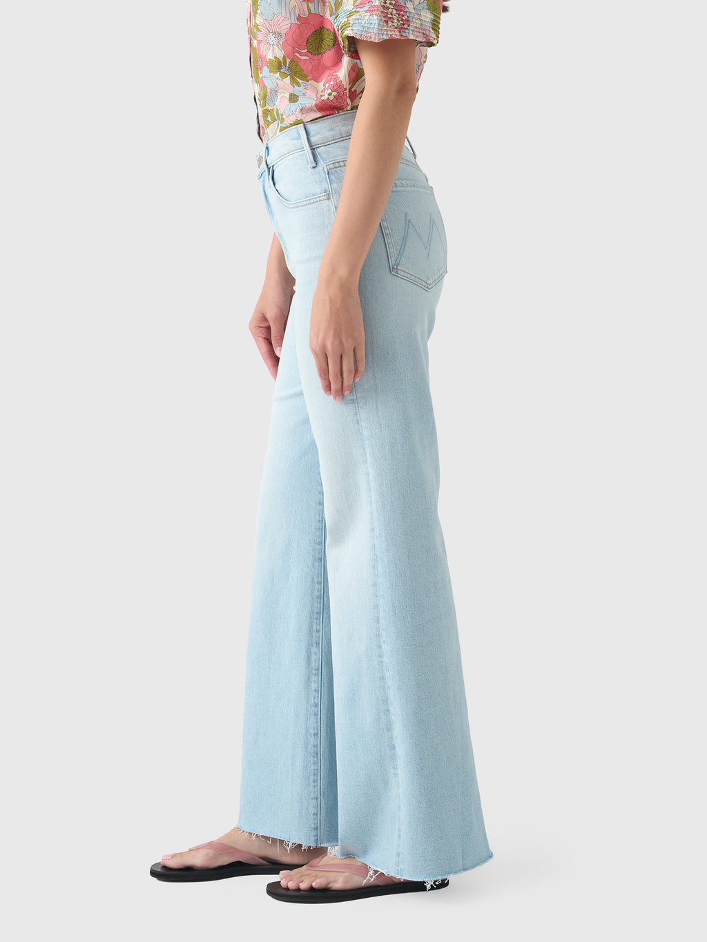 Mother Women's The Hustler Roller Skimp Fray Jean - Saint Bernard