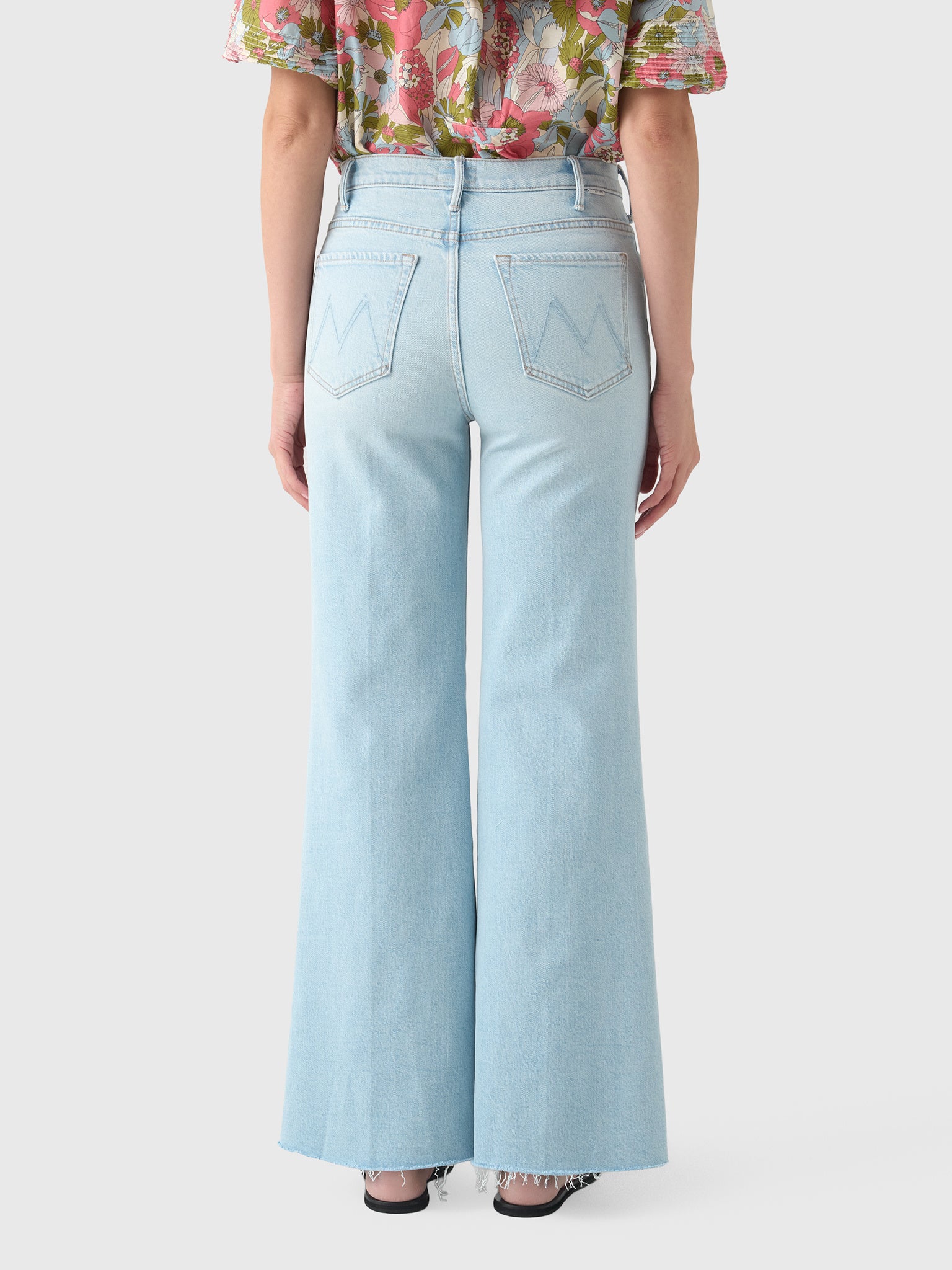 Mother Women's The Hustler Roller Skimp Fray Jean - Saint Bernard