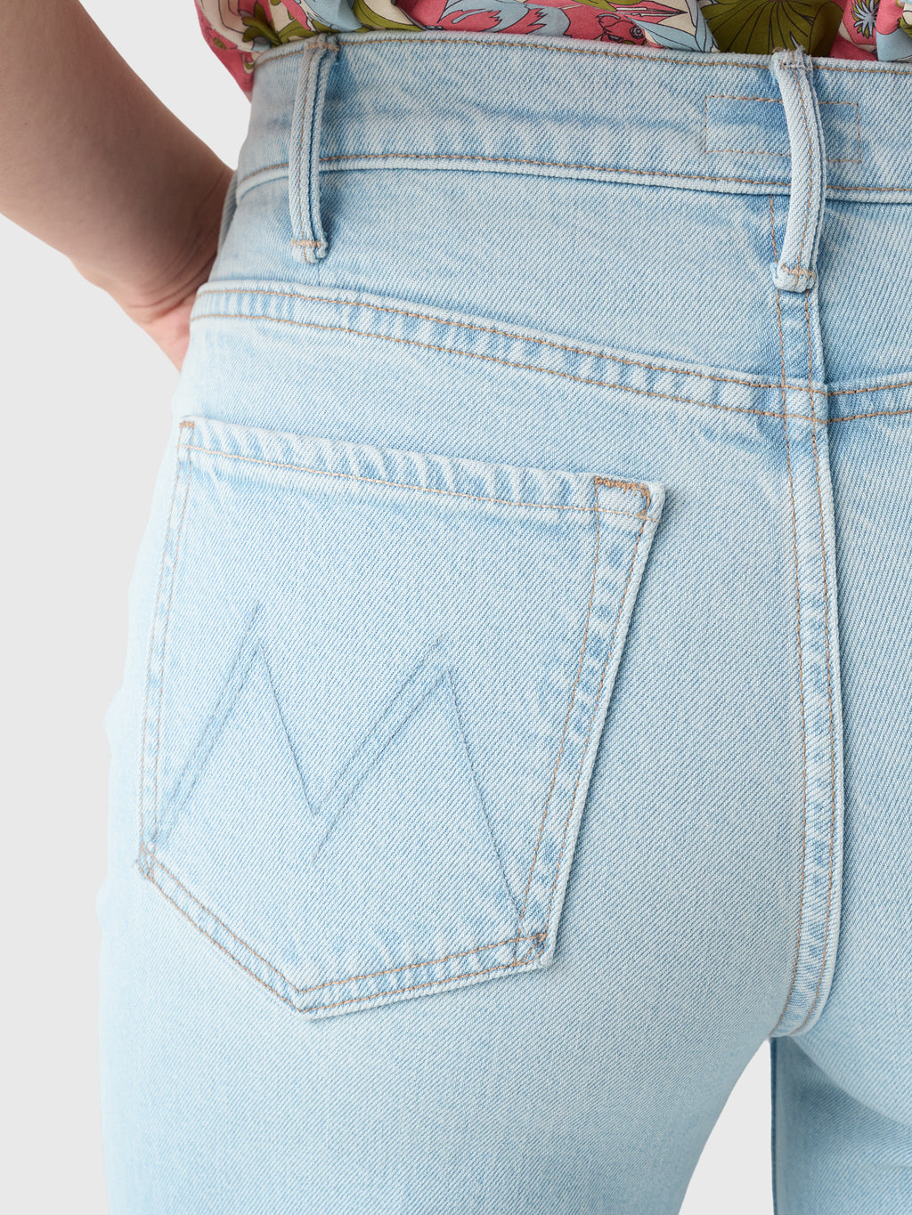 Mother Women's The Hustler Roller Skimp Fray Jean - Saint Bernard